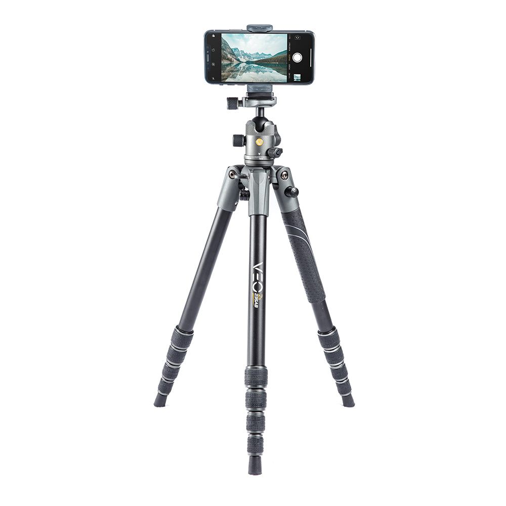 VEO 2S 235AB Lightweight Aluminum Travel Tripod & Monopod with 360° Ball Head - 13.2lbs/6kg Load Capacity - Perfect for Travel Photography, Hiking & Outdoor Adventures