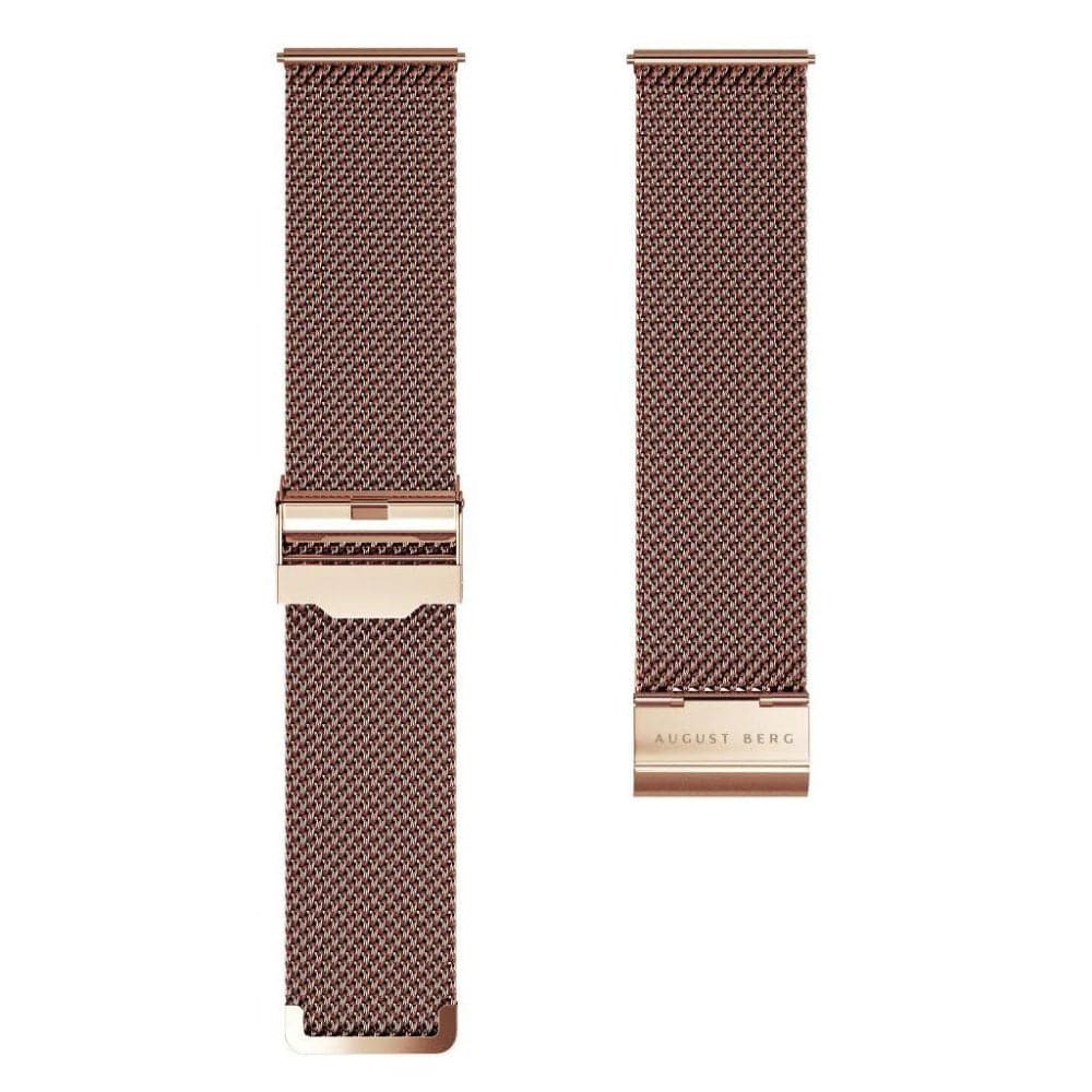 August Berg 10140A05MRG Unisex Watch - Blue Dial, Rose Gold Milanese Strap for Men & Women | Perfect for Business, Casual & Formal Occasions