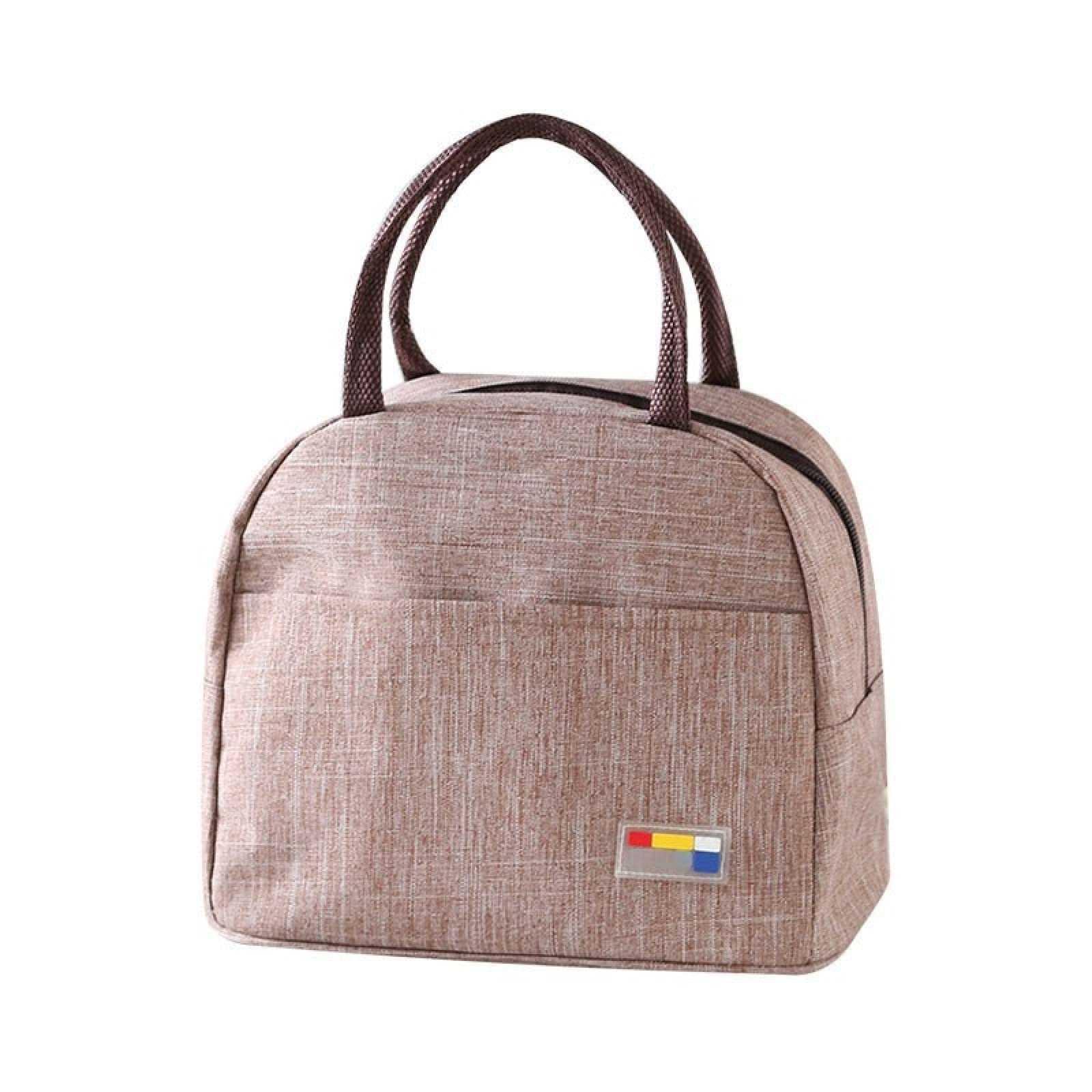 MRBJC Insulated Lunch Bag for Adults - Thickened & Water-Resistant Leakproof Thermal Lunch Tote - Perfect for Work, School, Picnic & Outdoor Activities - Khaki