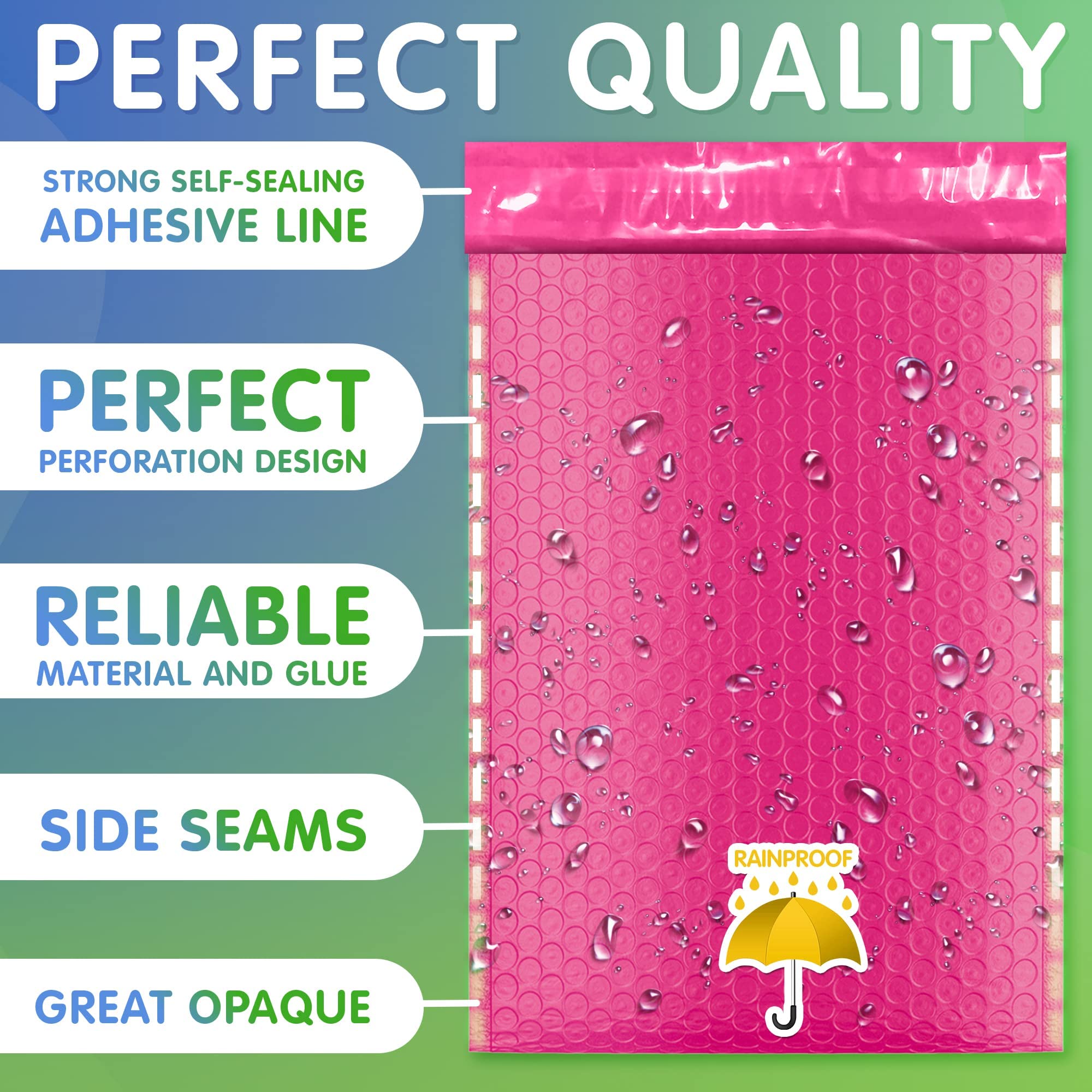 **Pink Poly Bubble Mailers 4x7 Inch - 500 Pack Self Seal Bubble Envelopes for Shipping | Durable, Waterproof, Padded Mailing Bags | Perfect for Ecommerce, Small Business & Online Sellers**