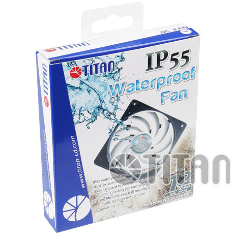 Titan IP55 120x120x25mm Waterproof Dustproof Cooling Fan - High Performance PC Case Fan for Gaming Rigs, Servers & Industrial Equipment