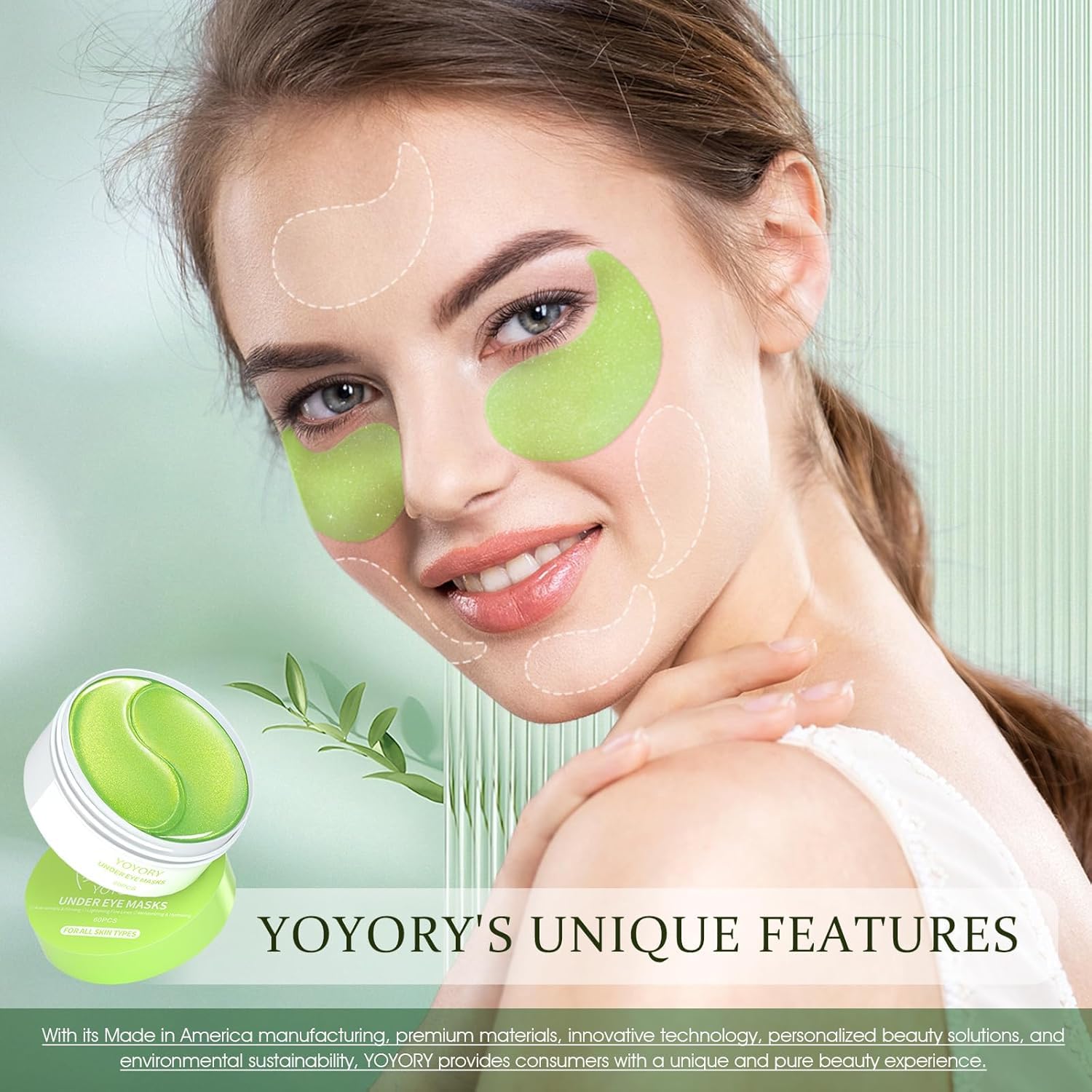Under Eye Patches for Wrinkles & Dark Circles - Hydrating Eye Gel Masks with Hyaluronic Acid & Collagen (60 Count) - Reduce Puffy Eyes, Fine Lines & Eye Bags - Perfect for Night Routine, Travel & Post-Makeup Care