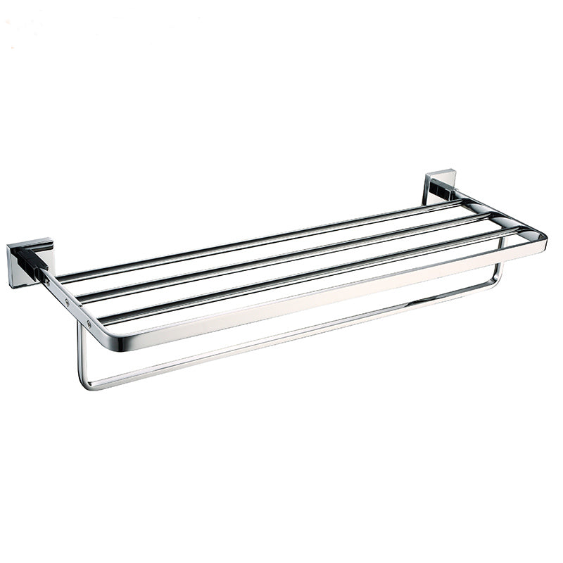 Alessia Chrome Bathroom Towel Shelf - Rust-Resistant & Space-Saving Wall Mounted Shelf for Hand Towels, Washcloths & Bathroom Essentials - Perfect for Bathroom, Spa, Laundry Room & Home Decor