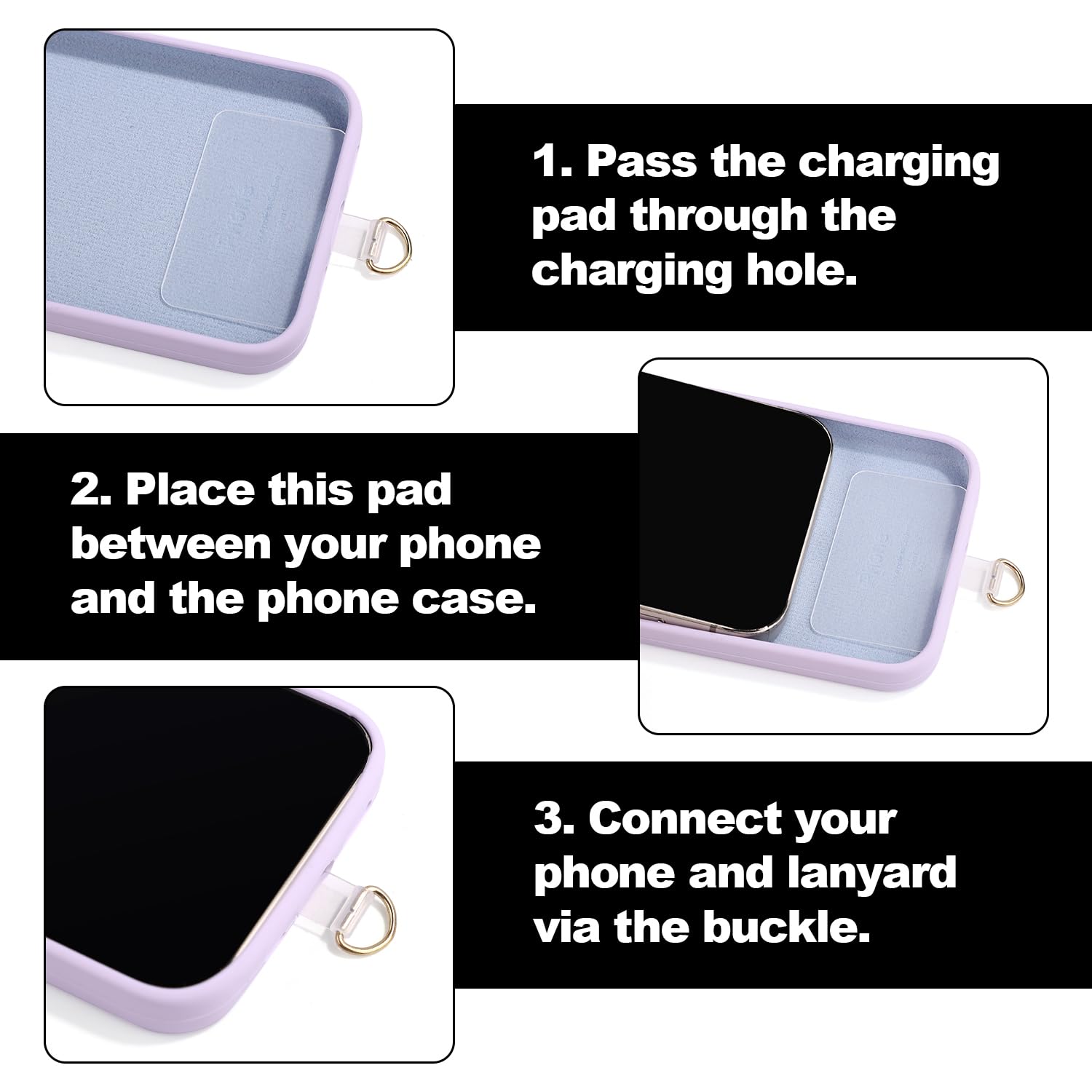 6pcs Transparent Phone Lanyard Tabs - Universal Phone Strap Connector Replacement for Most Mobile Cases | Secure Your Phone for Outdoor Activities, Travel & Work