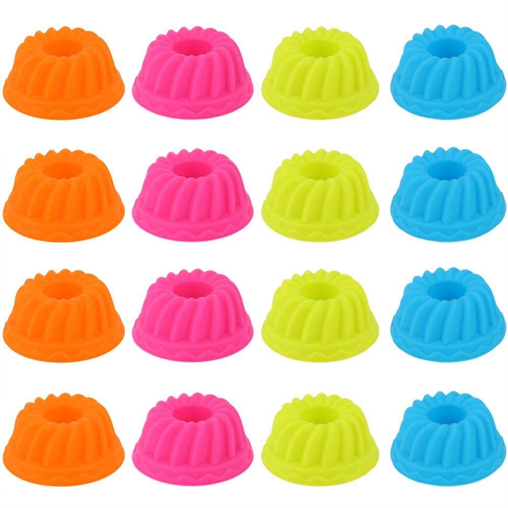 Nonstick Silicone Mini Pumpkin Cupcake Baking Cups - 12Pcs Reusable Muffin Liners for Halloween, Thanksgiving & Fall Baking | Perfect for Cupcakes, Muffins & Pastries
