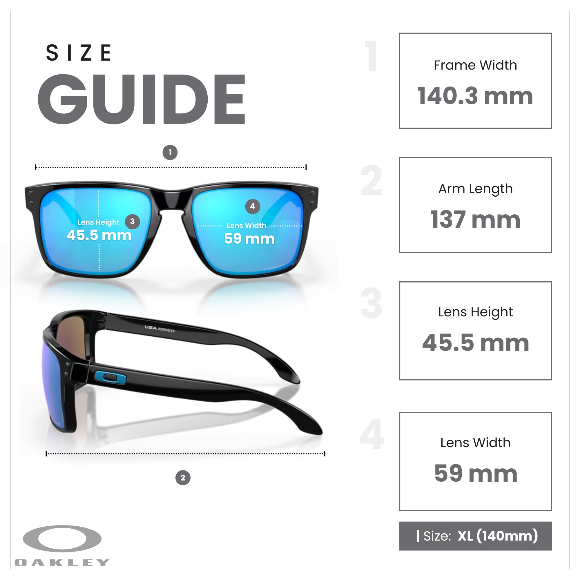 Oakley Holbrook XL OO9417 Square Polarized Sunglasses for Men - UV Protection, Lightweight Frame + Free Leash & iWear Care Kit - Perfect for Running, Driving & Outdoor Activities
