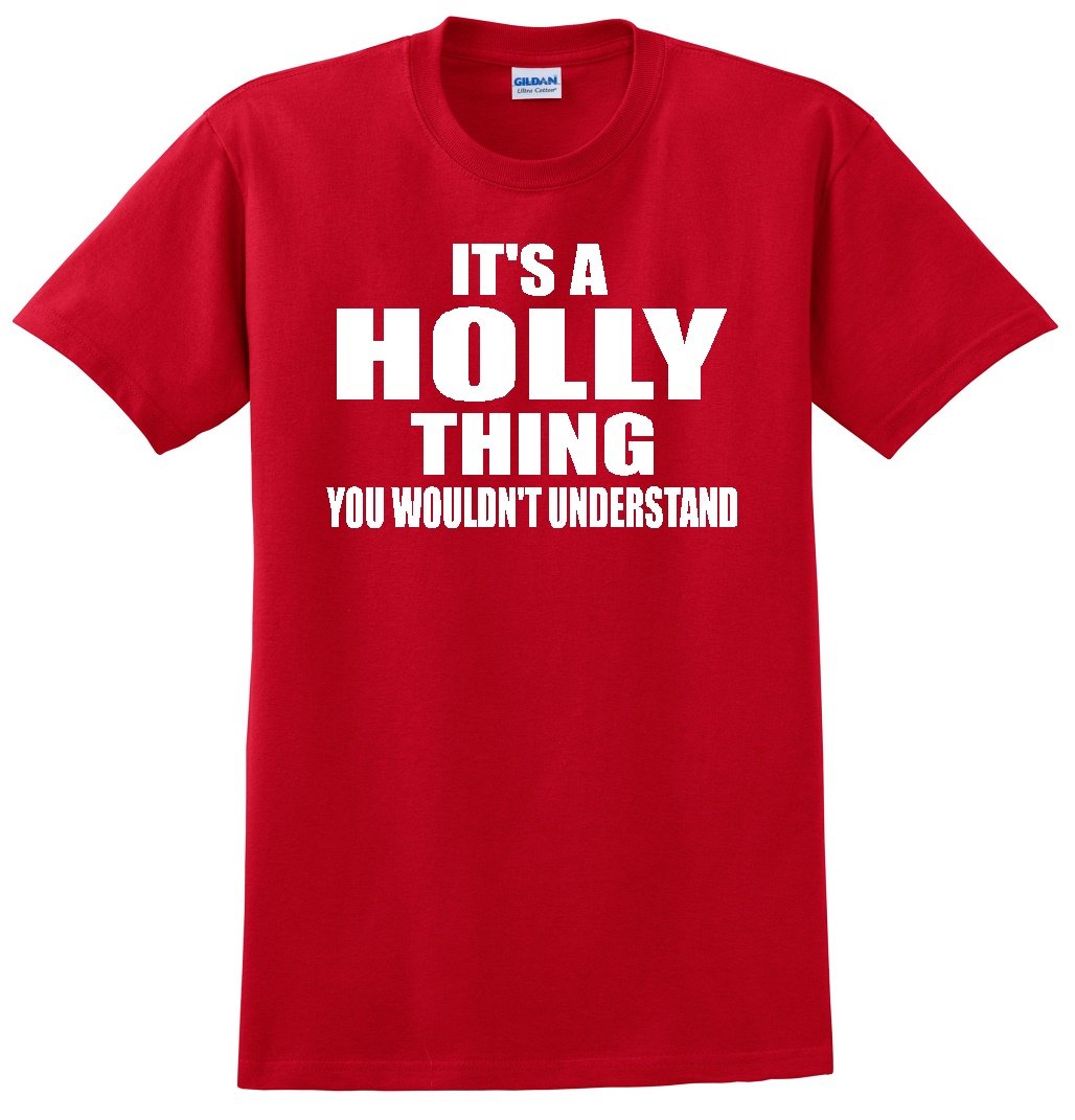 Red Cotton T-Shirt for Men & Women | Soft & Comfortable Holly Thing Tee | Perfect for Casual Wear, Gym, and Everyday Outfits