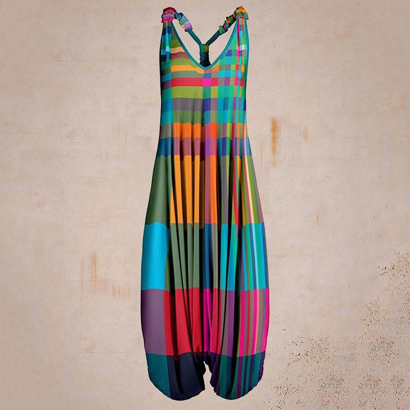 Women's Wide Leg Jumpsuit - Casual Summer Romper for Beach & Outings