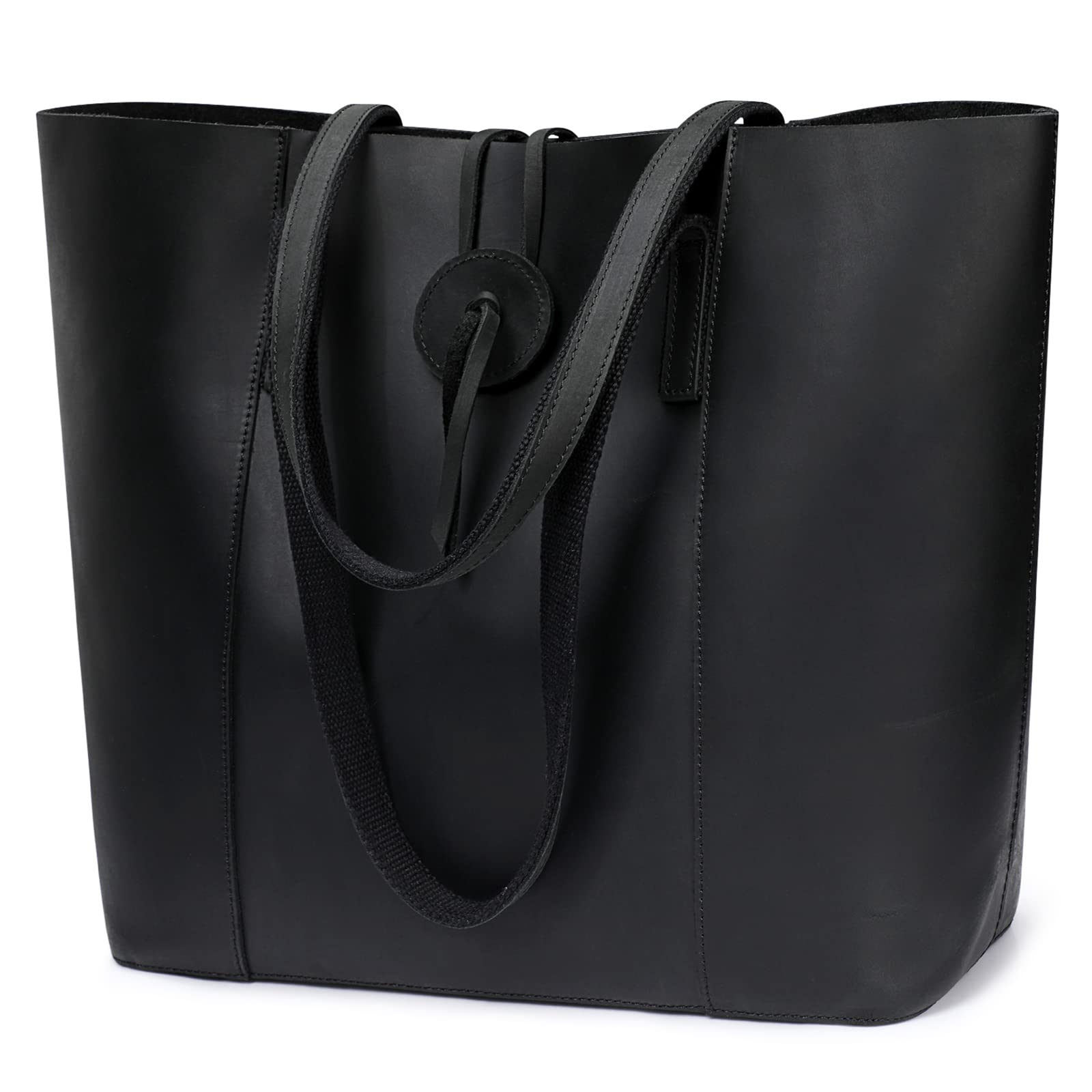 Vintage Genuine Leather Tote Bag for Women - Large Capacity Handmade Shoulder Purse - Perfect for Work, Travel & Everyday Use