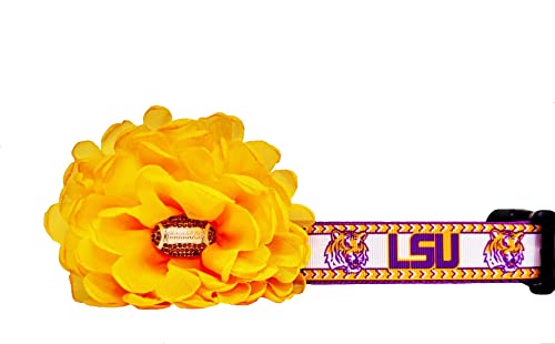 LSU Tigers Dog Collar - Durable Adjustable Pet Collar for LSU Fans, Game Day Accessories for Dogs, Perfect for Football Season & LSU Tailgating