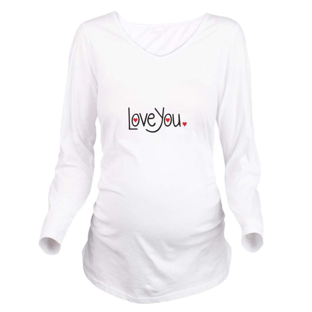 Love You Long Sleeve Maternity T-Shirt - Comfortable Pregnancy Tee for Expecting Moms - Perfect for Casual Wear, Baby Showers & Maternity Photos