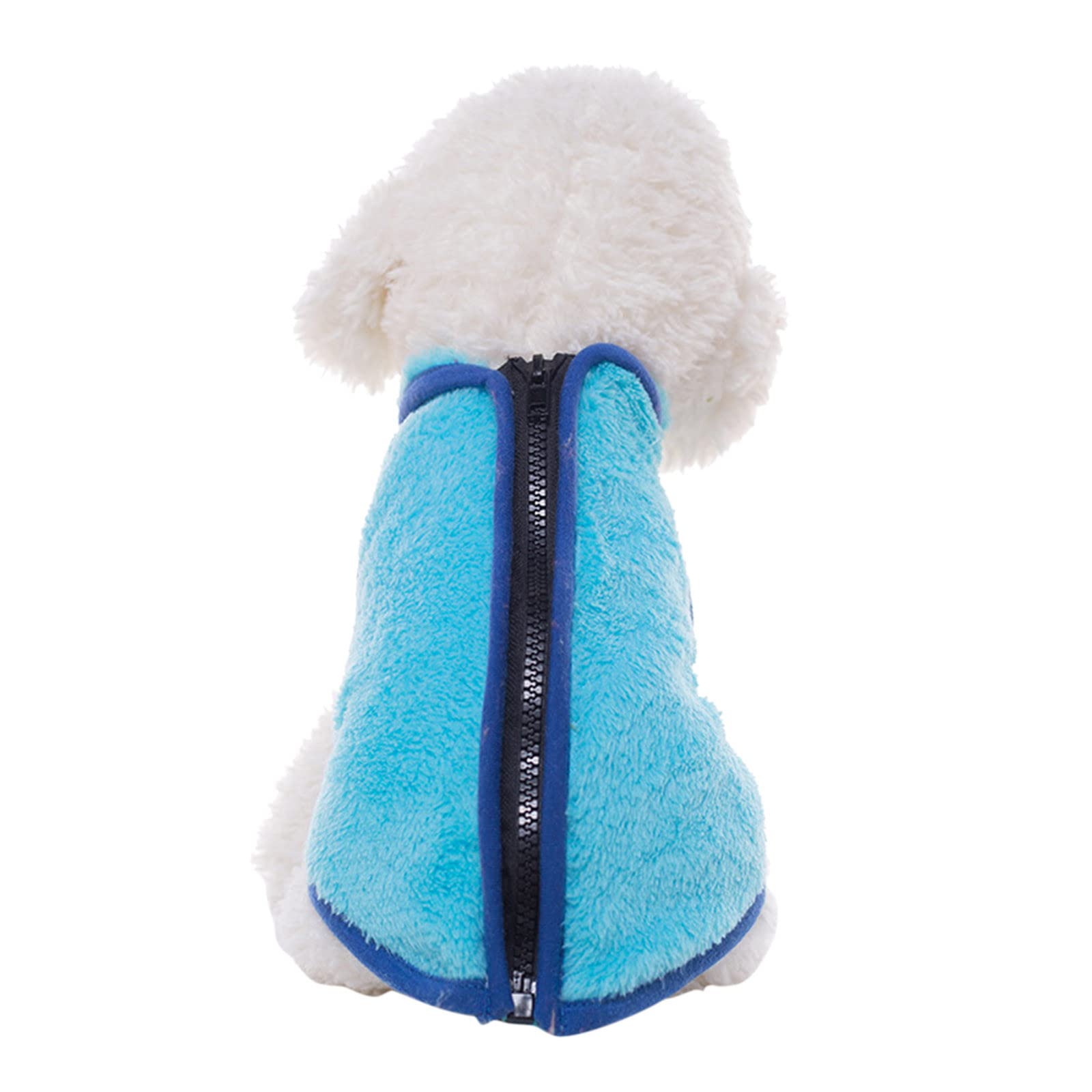 Warm Velvet Soft High Collar Dog Vest with Zipper - Cozy Winter Pet Clothing for Small/Medium/Large/XL Dogs (Christmas Outfit, Fleece Lined) - Perfect for Cold Weather Walks & Holiday Photos