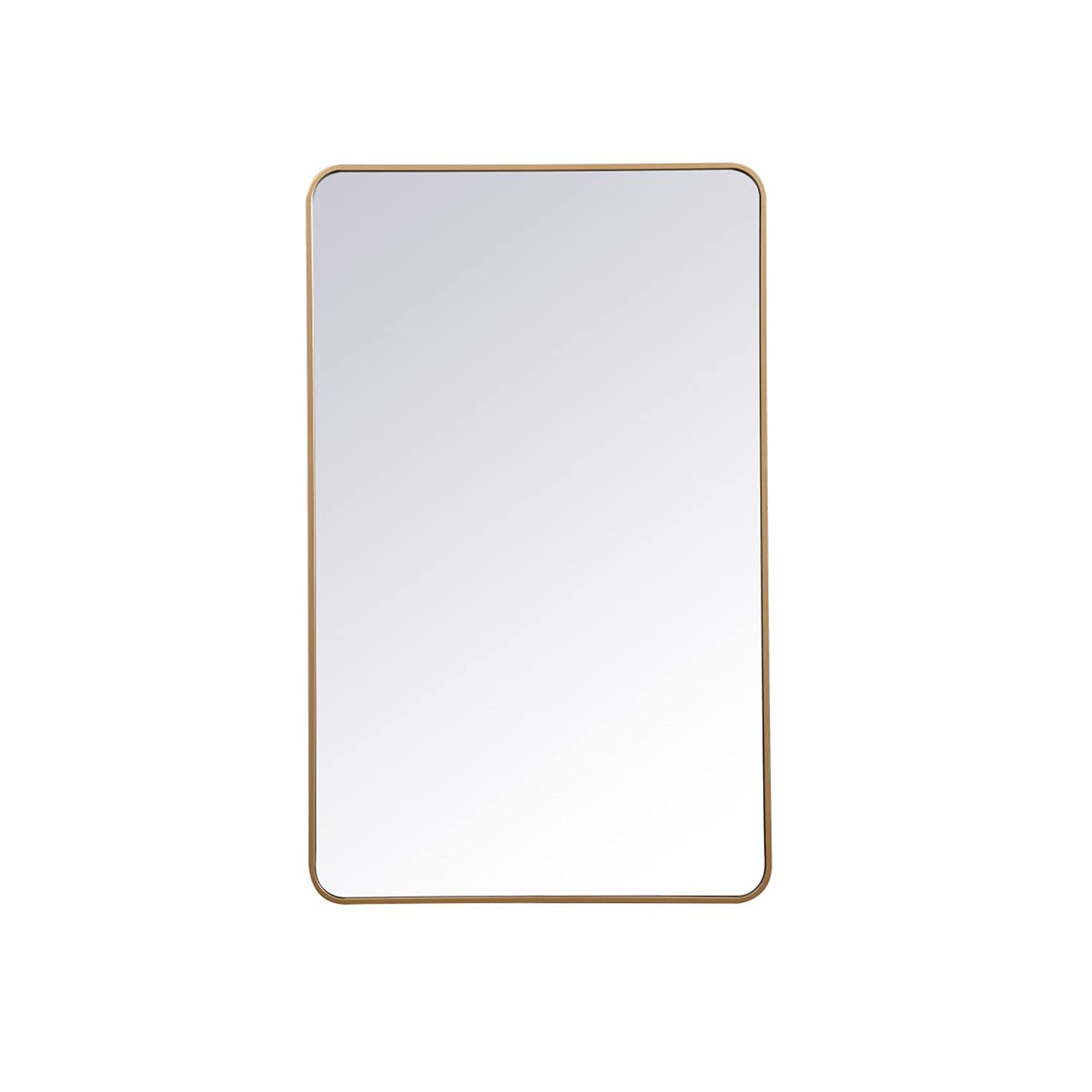 Brass Rectangular Mirror 30x48 - Elegant Decor for Living Room & Bedroom