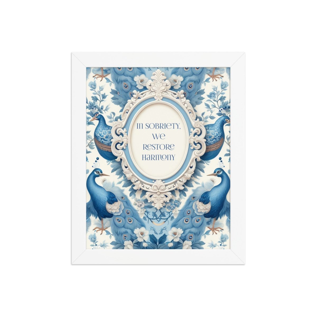In Sobriety We Restore Harmony - Inspirational Sobriety Wall Art for AA Recovery & Home Decor | Perfect for Addiction Recovery Rooms, Sober Living Spaces & Motivational Gifts