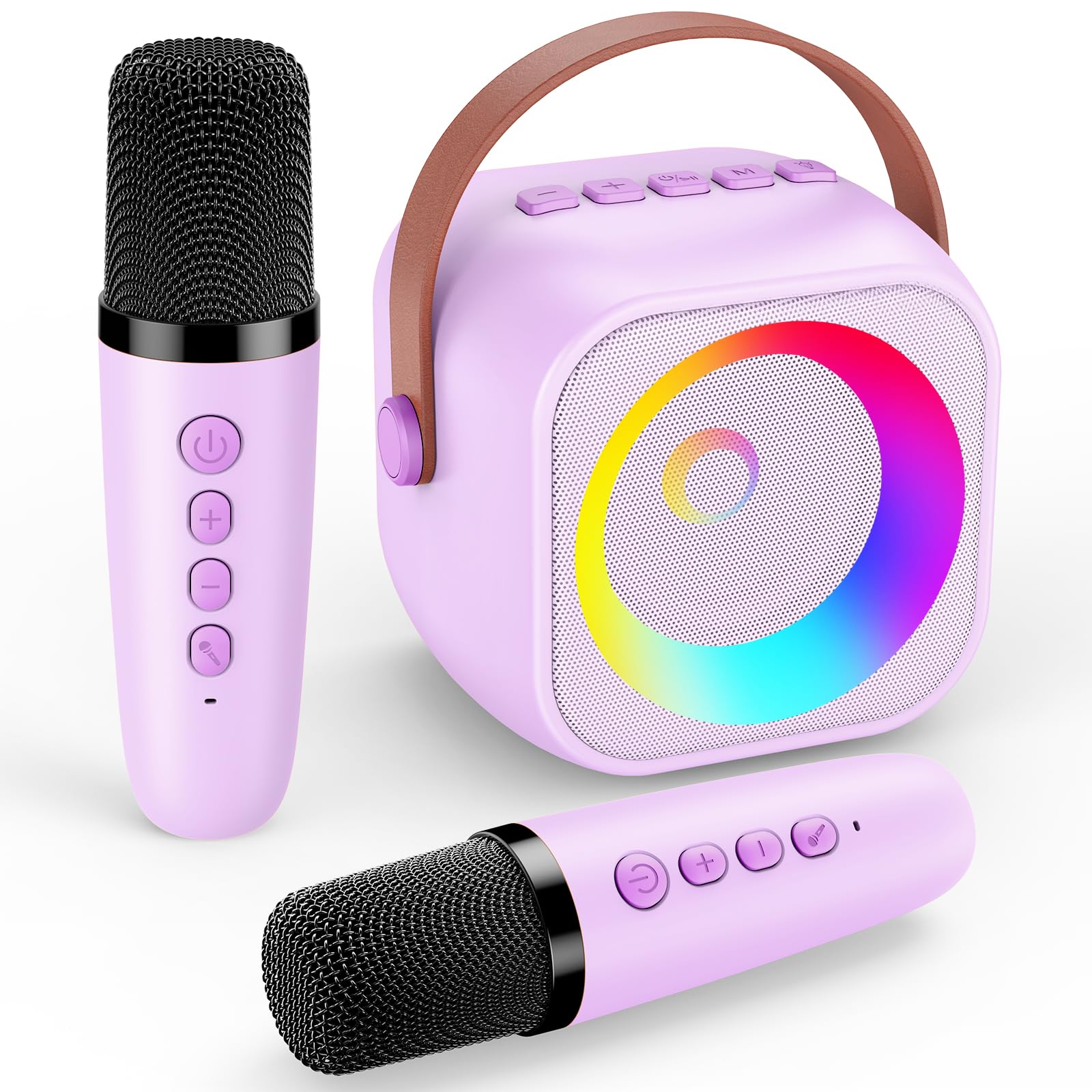 Wireless Karaoke Microphone with LED Lights for Kids Ages 3-11 - Singing Toy for Girls & Boys, Dual Mic Set - Perfect Christmas Gift for Children's Parties & Family Fun