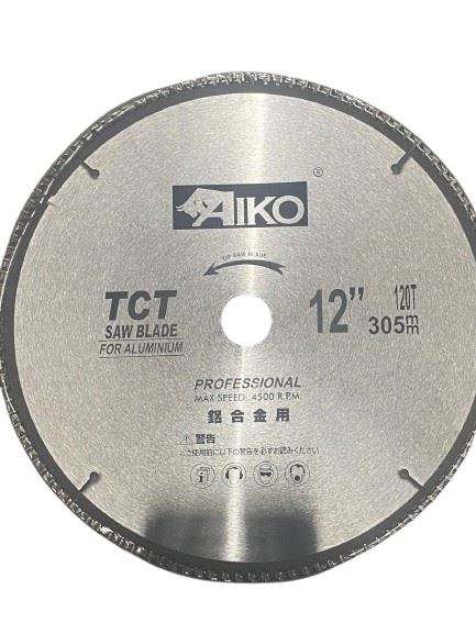 Aiko 12-Inch Aluminum TCT Saw Blade 305mm x 30mm x 120 Teeth | Model SBA A305120T | Perfect for Woodworking, Metal Cutting & DIY Projects