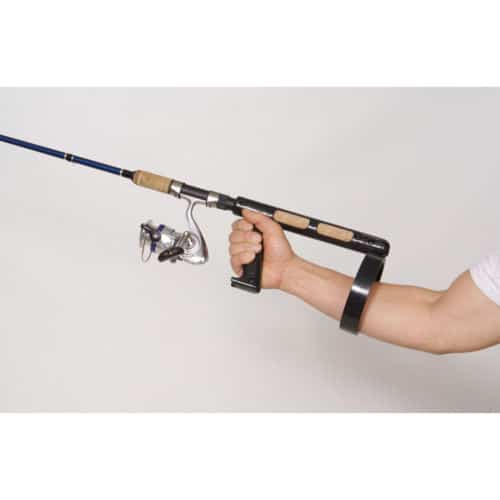 RoboHandle Large Size Arm Support for 1 to 1.4 Inch Pole Size - Ergonomic Forearm Rest for Standing Desks & Workstations