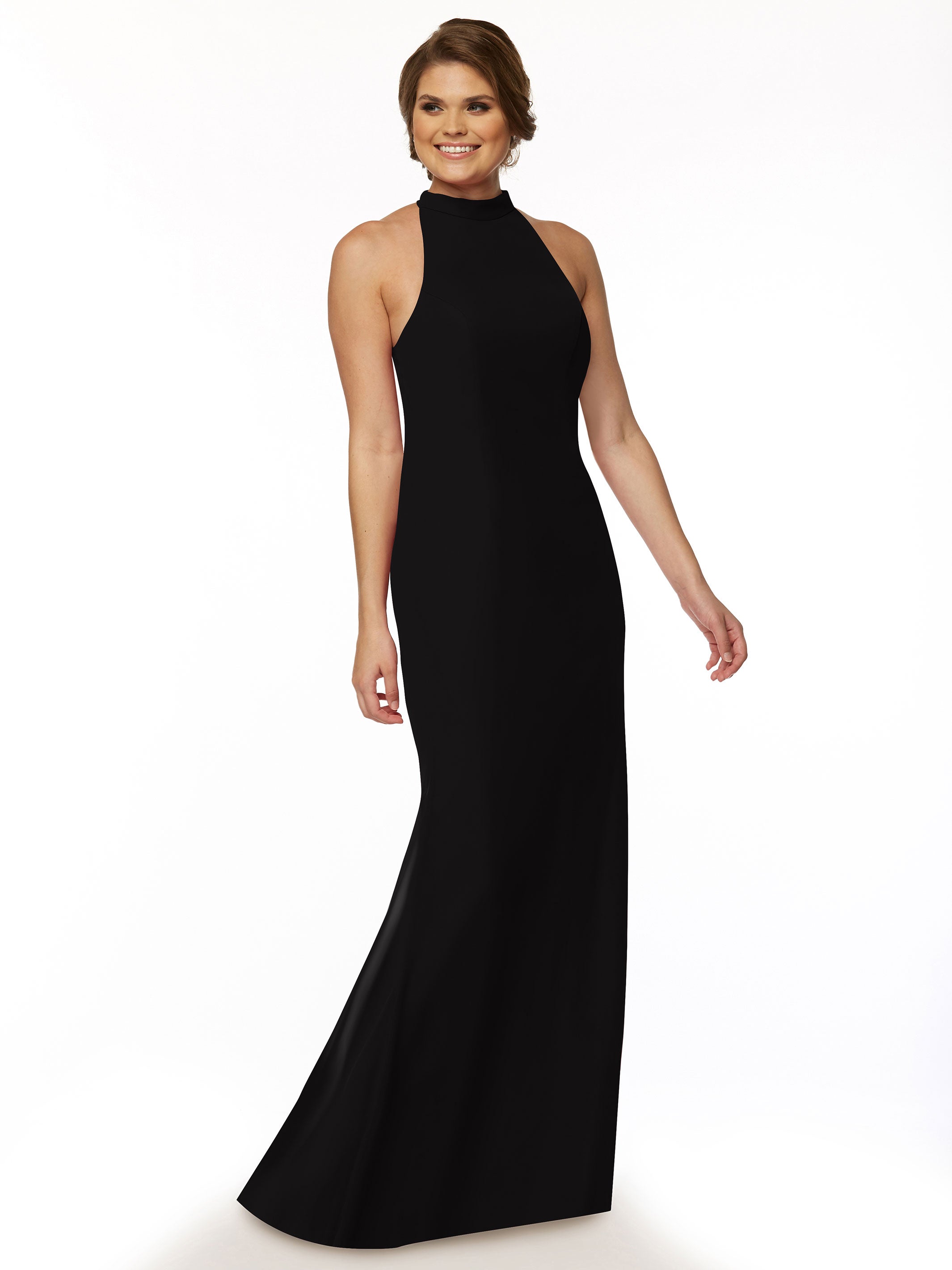 Elegant Mermaid Bridesmaid Dress with Halter Neckline - Perfect for Beach Weddings, Formal Events & Special Occasions