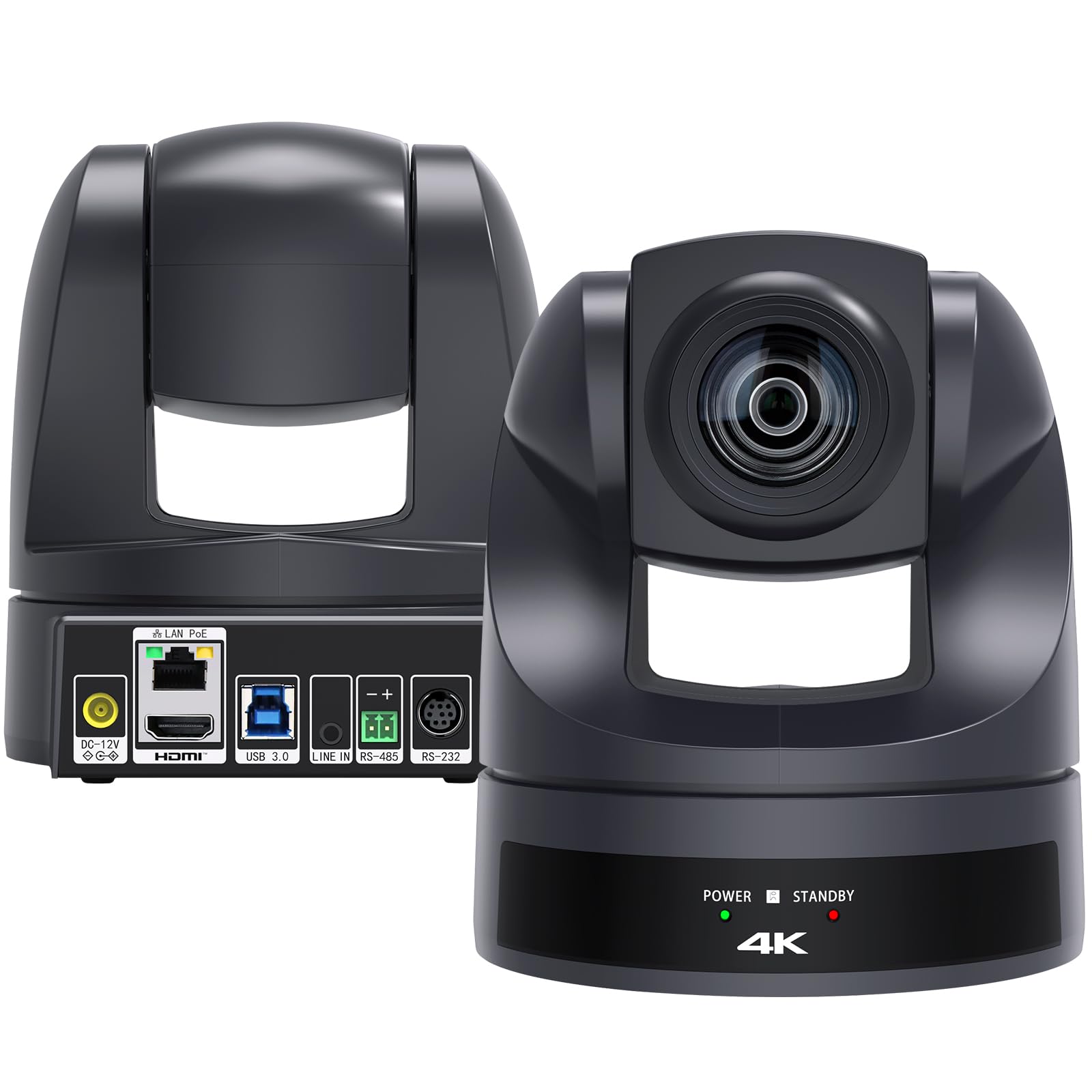 4K 20X HDMI PTZ Camera with USB - Professional Video Conference Webcam for Live Streaming, Church Worship, Events & Education - Compatible with Zoom, Skype, OBS - Ideal for Remote Meetings, Online Classes & Virtual Events