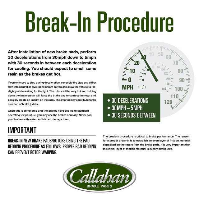 Callahan Front & Rear Brake Kit for 2012-2016 Audi A6 Quattro - Premium Brake Rotors & Ceramic Pads with Sensor Wires - Perfect for Daily Driving & Performance Upgrades