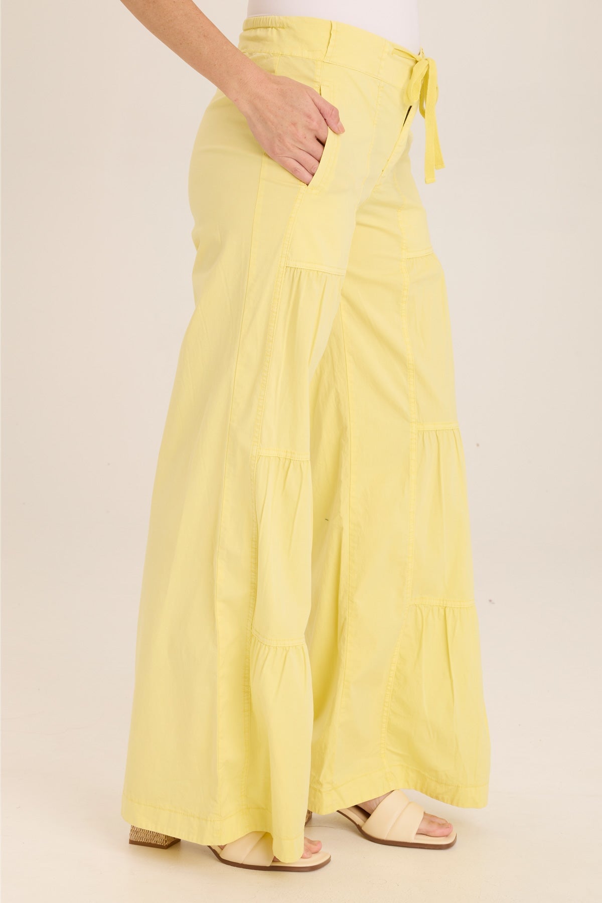 Stylish Terraced Wide Leg Pants for Women - High Waisted Flowy Palazzo Trousers for Casual & Office Wear | Perfect for Work, Travel & Everyday Outfits