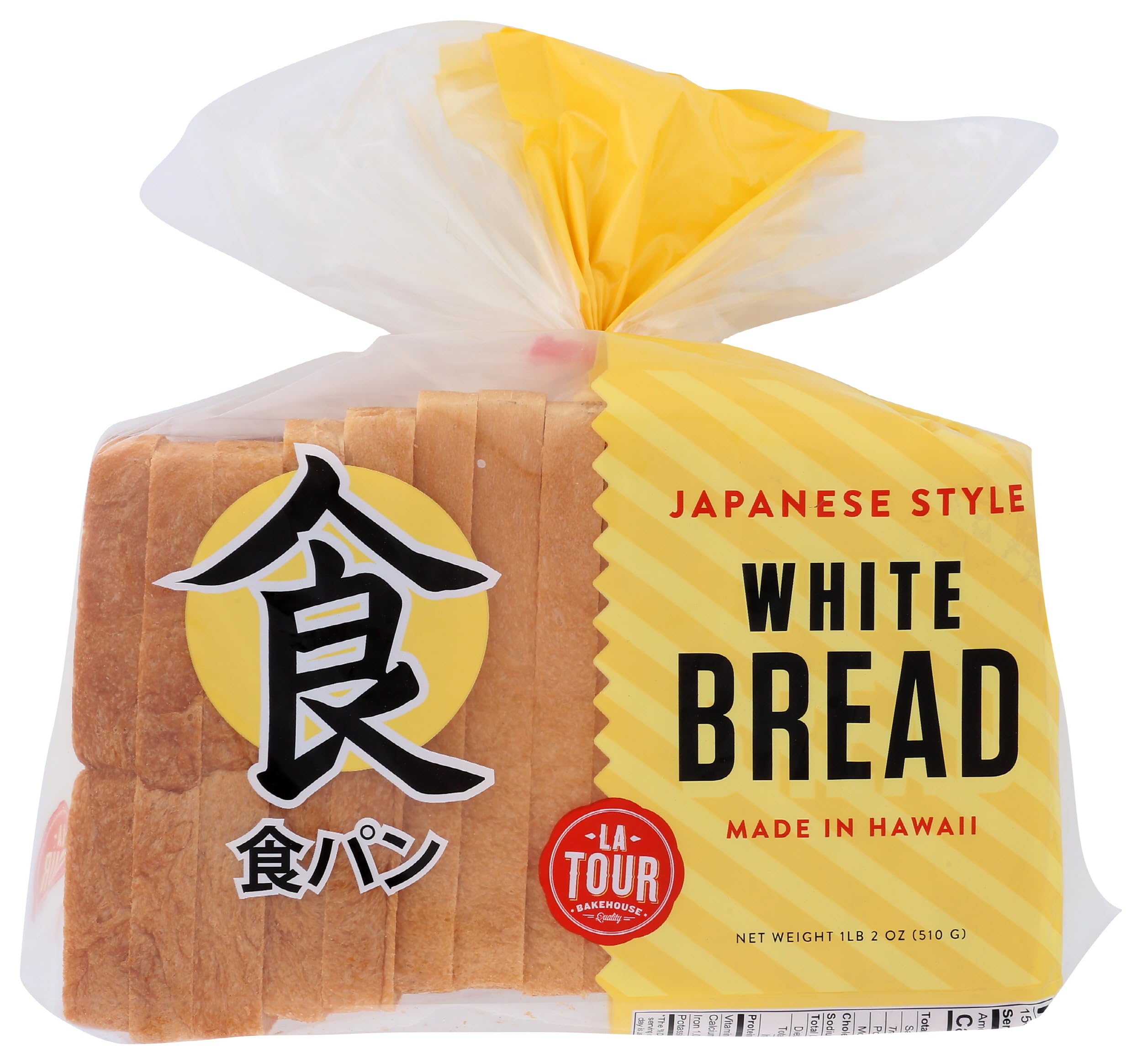 LA TOUR BAKEHOUSE Japanese Style White Bread - 18oz Soft Fluffy Milk Bread - Perfect for Sandwiches, Toast & Breakfast