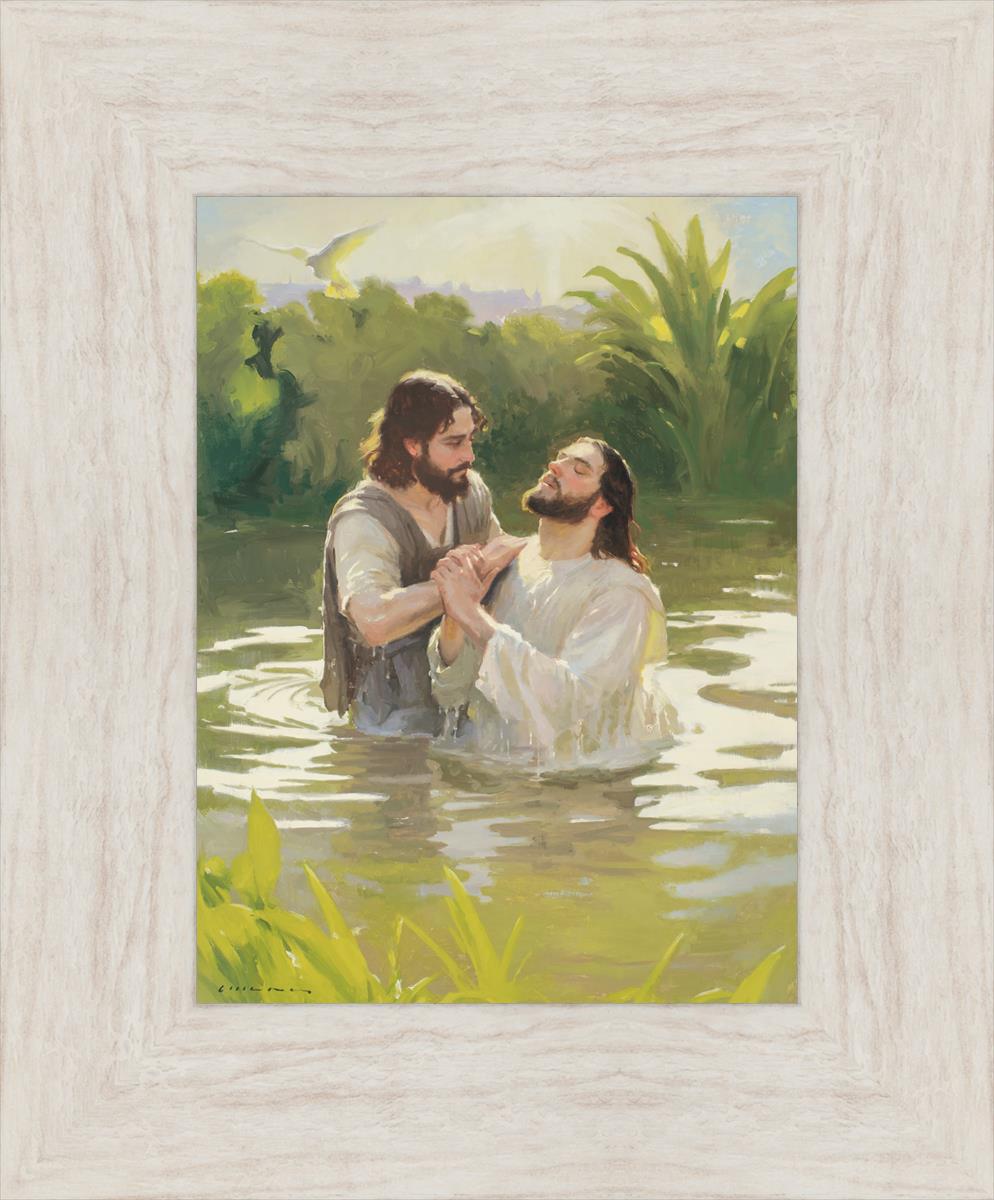 Baptism of The Savior - Religious Christian Wall Art for Home & Church Decor - Perfect for Baptism Ceremonies & Spiritual Inspiration