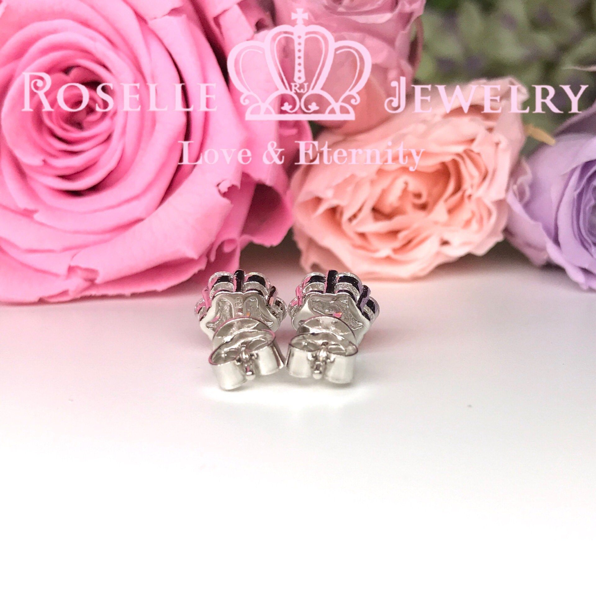 Cluster Stud Earrings for Women - Sparkling Cubic Zirconia Earrings ER7 | Perfect for Parties, Weddings & Everyday Elegance