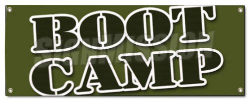 Boot Camp Banner Sign - Heavy Duty Gym & Fitness Equipment for Extreme Workouts - Perfect for CrossFit, Weight Training & Outdoor Sports