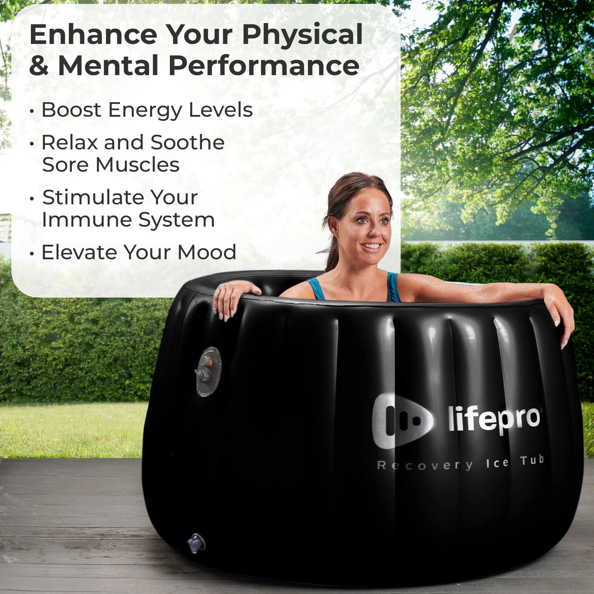 Allevachill Pro Recovery Ice Tub - Cold Therapy for Muscle Pain Relief & Athletic Recovery - Perfect for Post-Workout, Injury Rehabilitation & Sports Performance