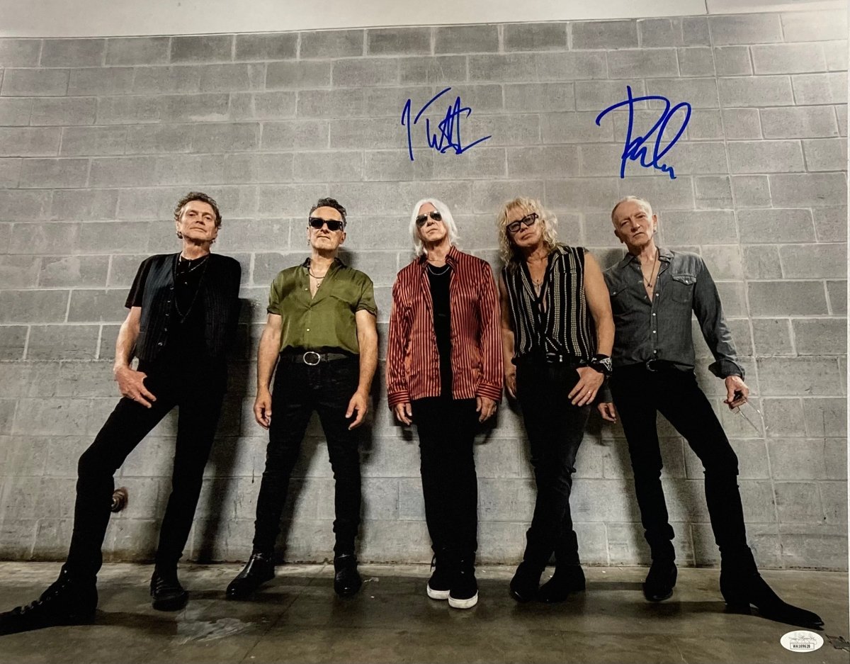 Joe Elliott & Phil Collen Autographed 16x20 Def Leppard Band Photo - JSA Certified Memorabilia - Perfect for Music Fans, Collectors & Home Decor