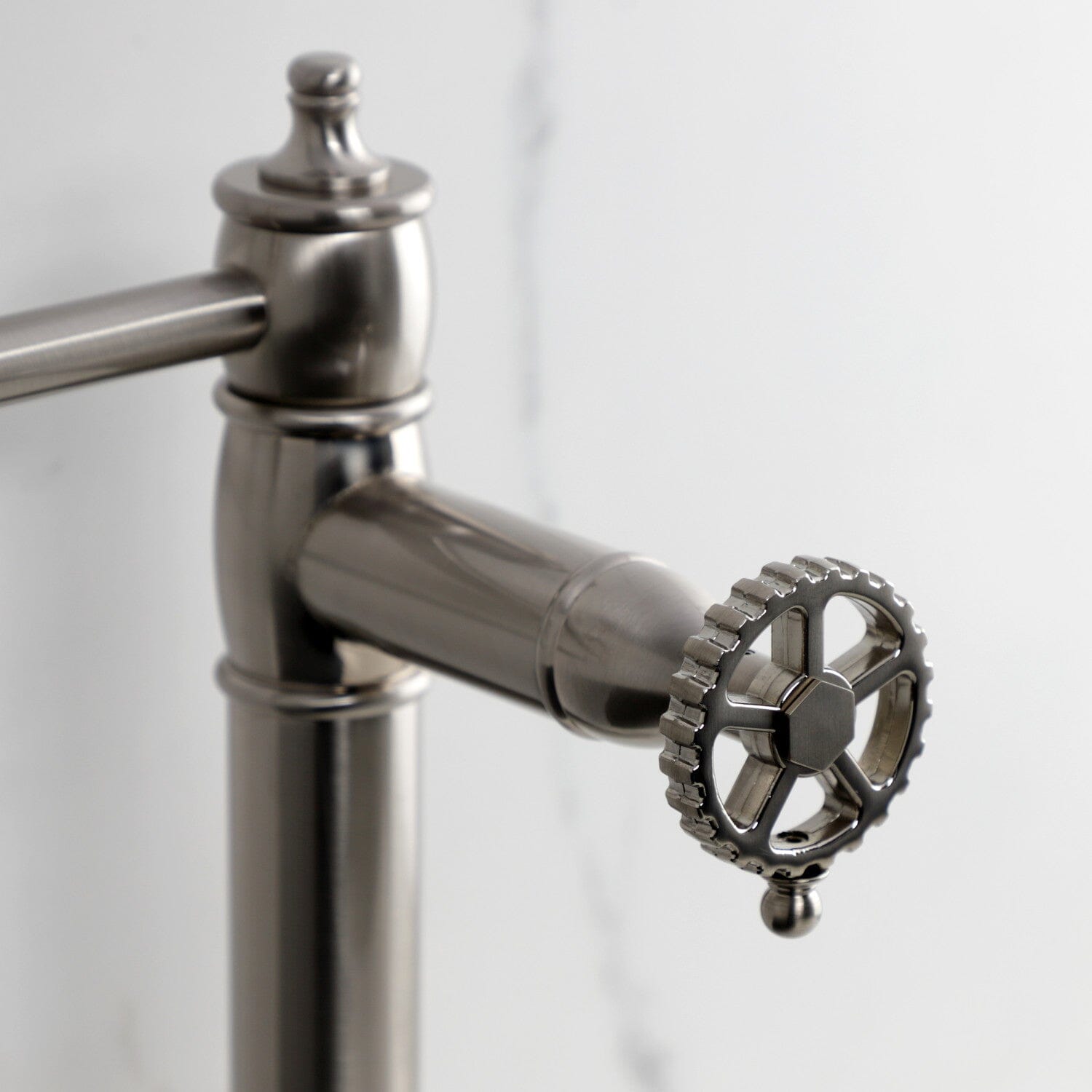 Stainless Steel Fuller Two Handle 1 Hole Deck Mount Pot Filler Faucet - Perfect for Kitchen Sink, Stove & Cooking Area Installation