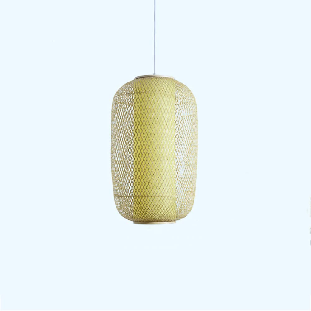 Vintage Bamboo Birdcage Chandelier - Adjustable E27 Pendant Light with Retro Lampshade for Restaurant, Bar & Home Decor - Perfect for Boho, Farmhouse & Coastal Style Interior Lighting