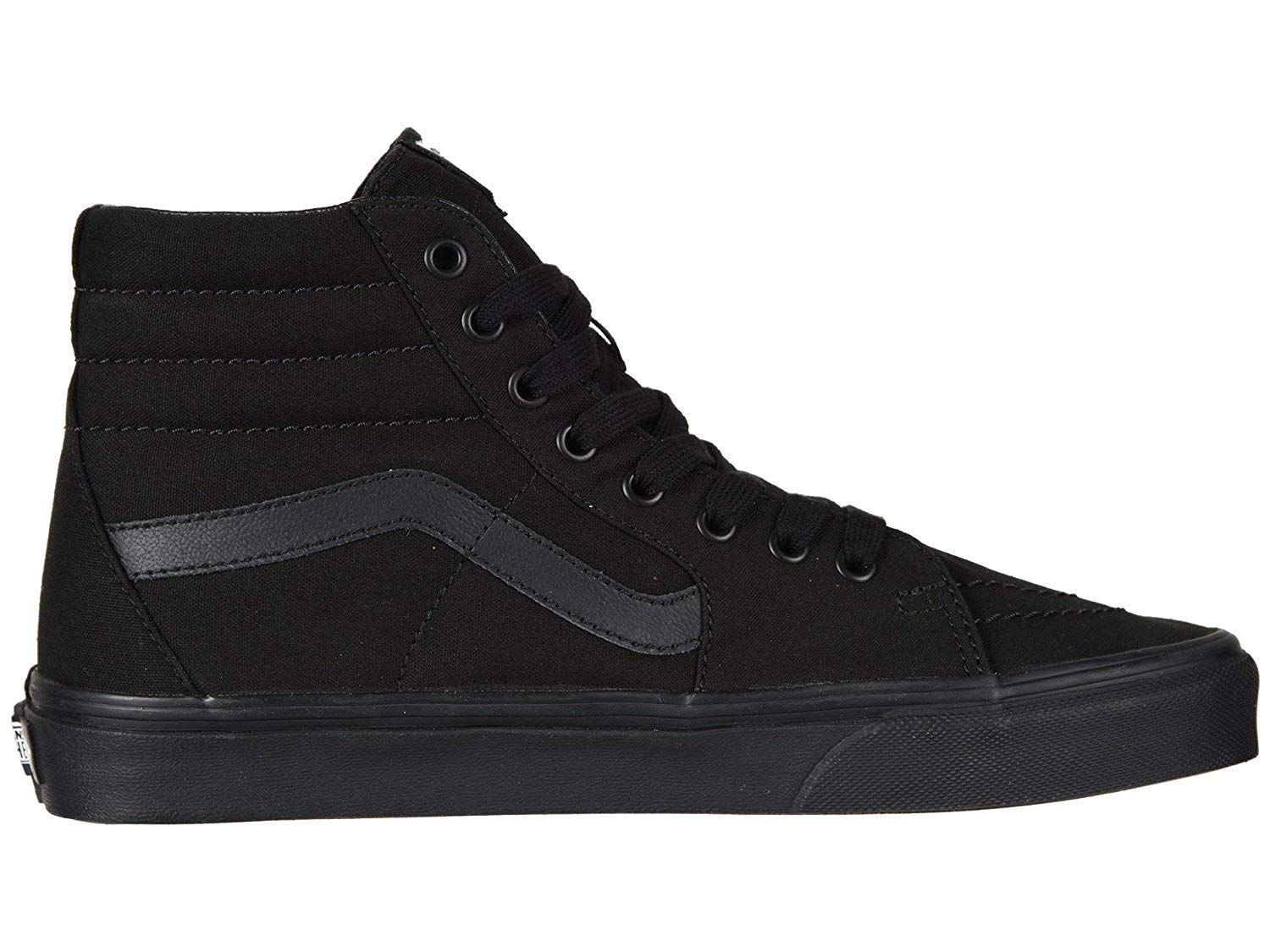 Vans SK8 Hi Black/Black Sneakers - Size 10.5 Women (9 Men) - Classic High-Top Skate Shoes for Streetwear, Skateboarding & Casual Fashion