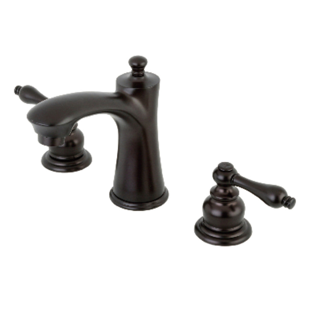 Kingston Brass KB7968AL 8 Inch Widespread Bathroom Faucet - Modern Matte Black Finish for Vanity Sinks & Bathroom Remodels