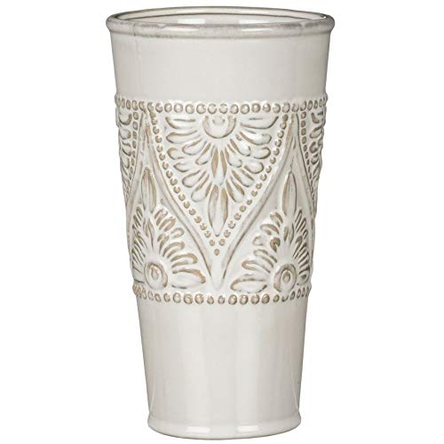 Sullivans White Ceramic Vase - Modern Home Decor for Centerpieces, Mantle, Tabletop & Accent Tables | Perfect for Living Room, Bedroom, Kitchen & Entryway Decor | Elegant Floral Display & Home Styling Accessory