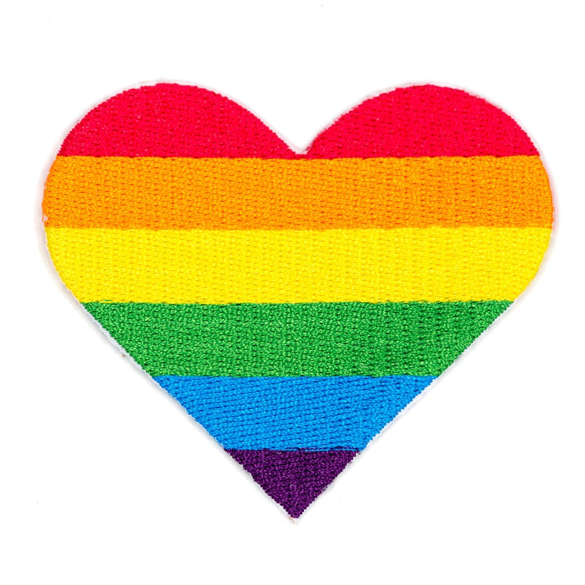Rainbow Pride Heart Embroidered Iron On or Sew On Patch - LGBTQ+ Pride Accessories for Jackets, Bags & DIY Crafts