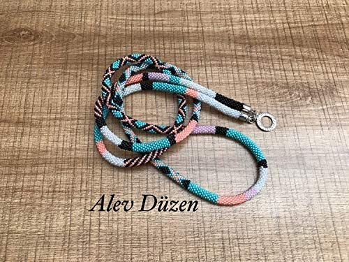 Handmade Beaded Eyeglass Lanyard with Leaf Design - Adjustable Necklace Holder for Glasses & Sunglasses - Perfect for Reading, Driving, and Outdoor Activities