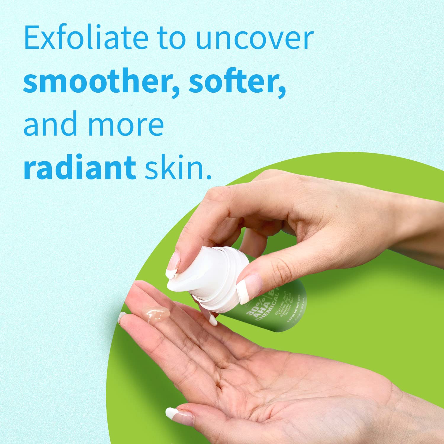 Ebanel Gentle Exfoliating Face Scrub & 30% AHA 2% BHA Chemical Peel Kit - Dermatologist-Recommended Facial Exfoliant for Acne, Blackheads & Dull Skin - Perfect for Daily Skincare Routine & Spa Night