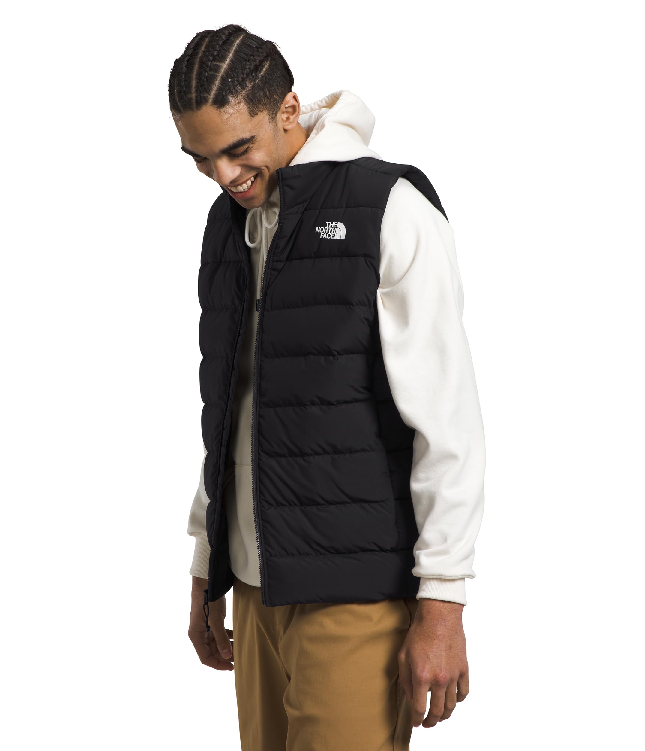 THE NORTH FACE Men's Aconcagua 3 Vest - Lightweight Packable Down Insulated Vest for Outdoor Hiking, Camping & Cold Weather - Water-Resistant Shell with Zippered Pockets
