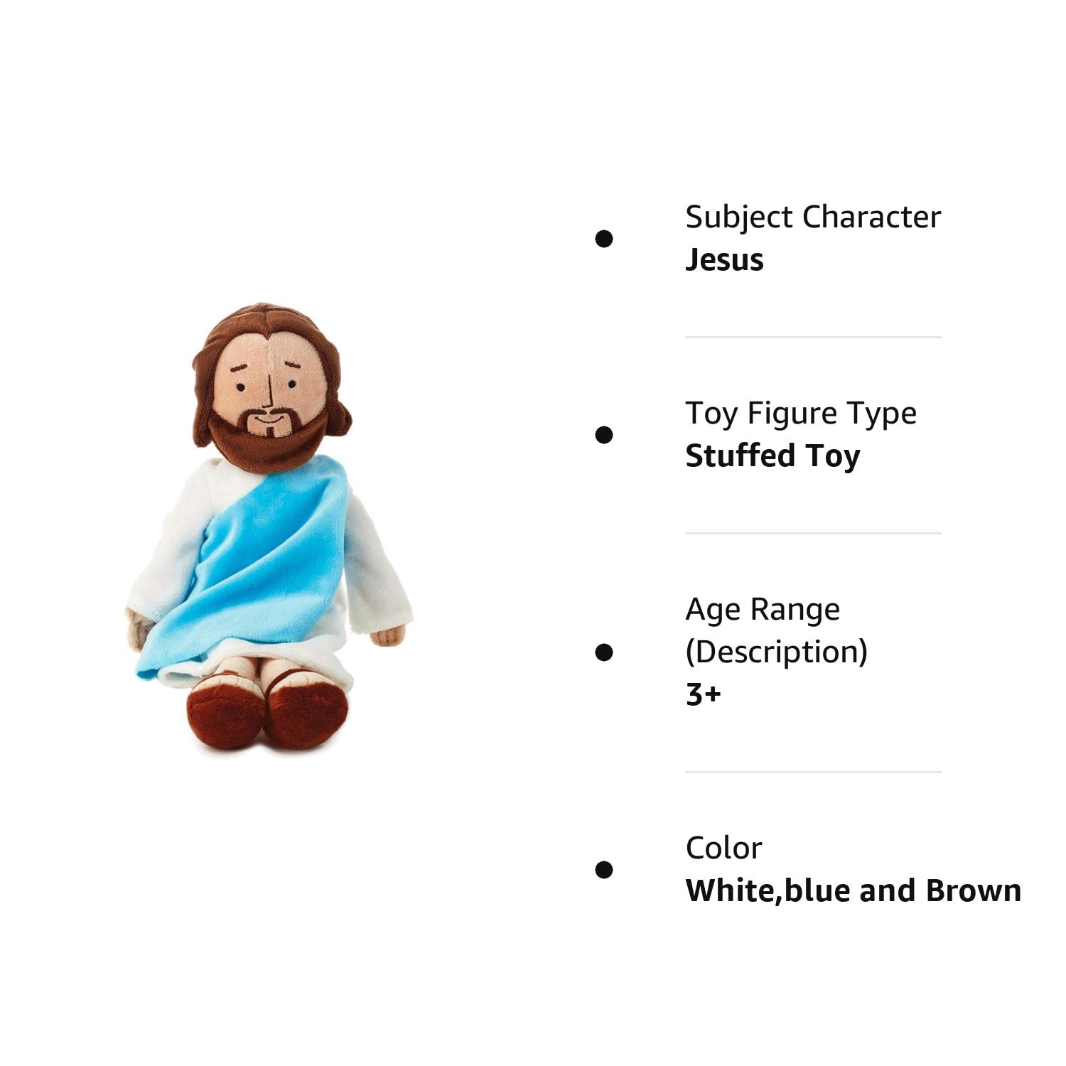 13 Inch My Friend Jesus Plush Doll - Classic Christ Religious Savior Stuffed Animal Toy with Smiling Face - Perfect Religious Gift for Boys & Girls - Great for Sunday School, Bible Study & Christian Party Favors (Medium)