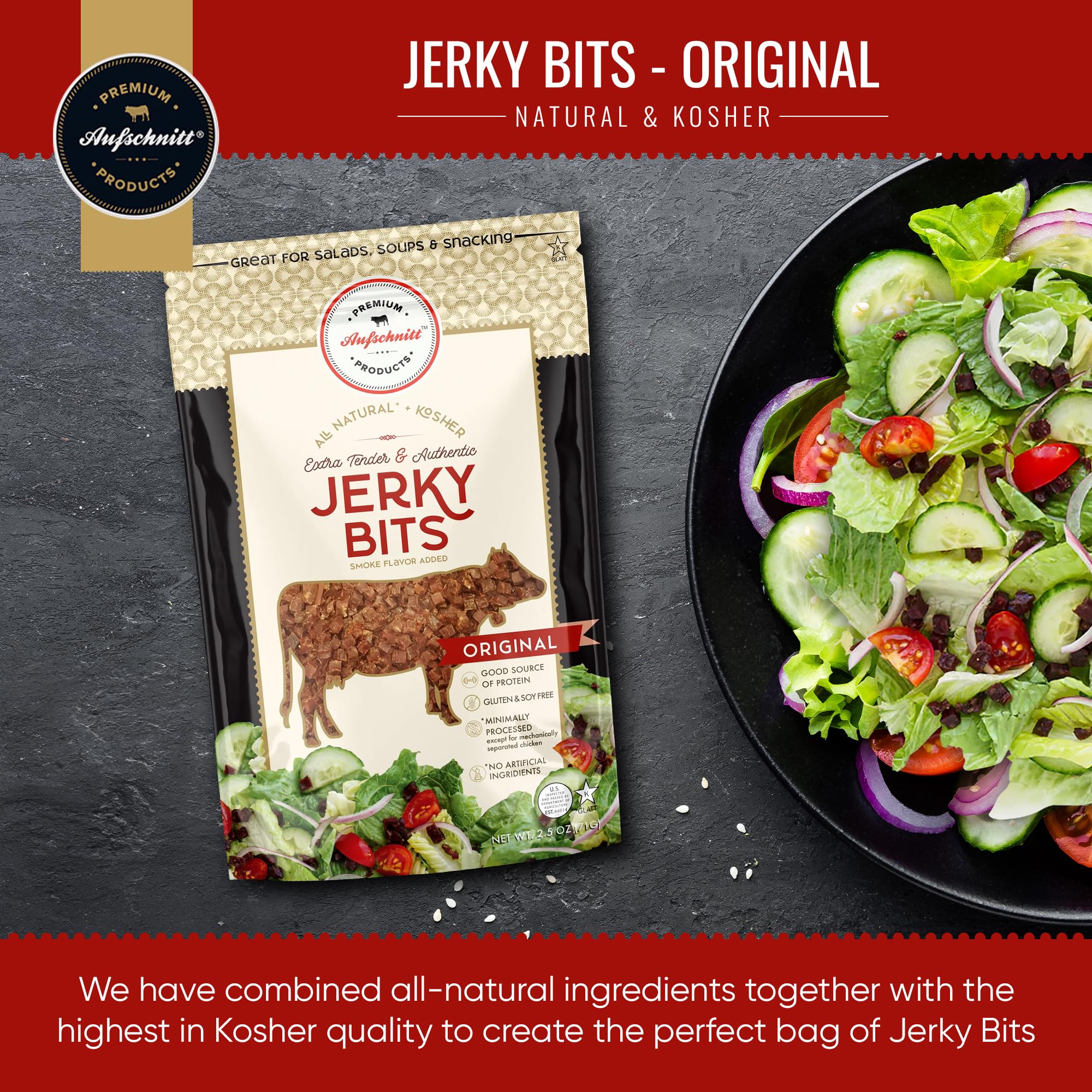Premium Beef & Chicken Jerky Bites - High Protein Healthy Snacks | Kosher, Halal & Keto Friendly | 2 Pack Original Flavor | Perfect for Hiking, Camping & On-the-Go Nutrition
