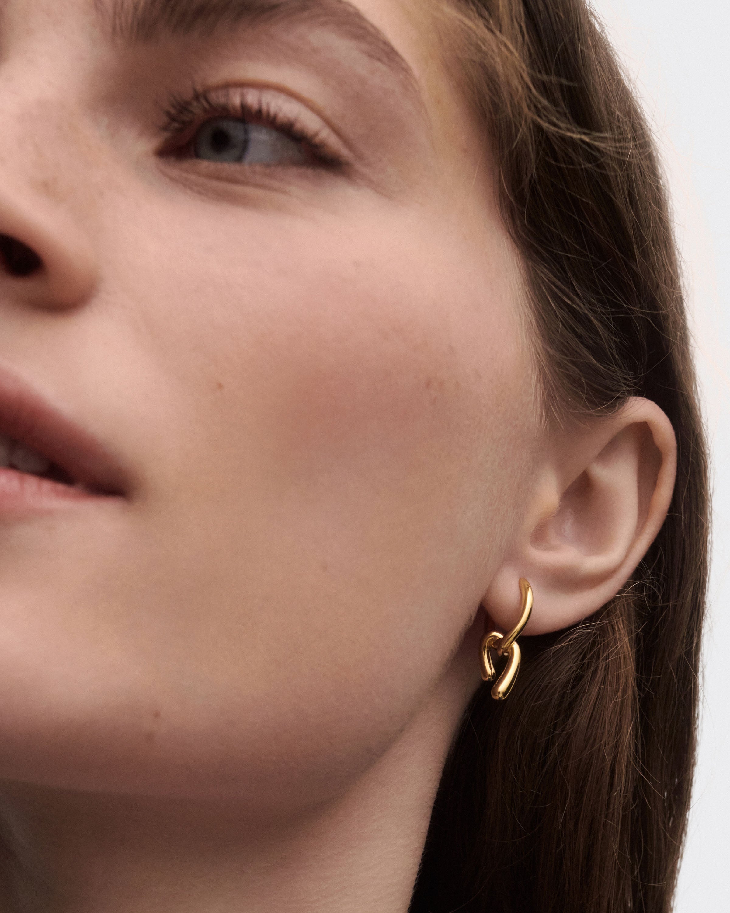 GRID1 Mini Twist Hoop Earrings for Women - Dainty Gold Plated Small Hoops - Perfect for Everyday Wear, Work & Date Night