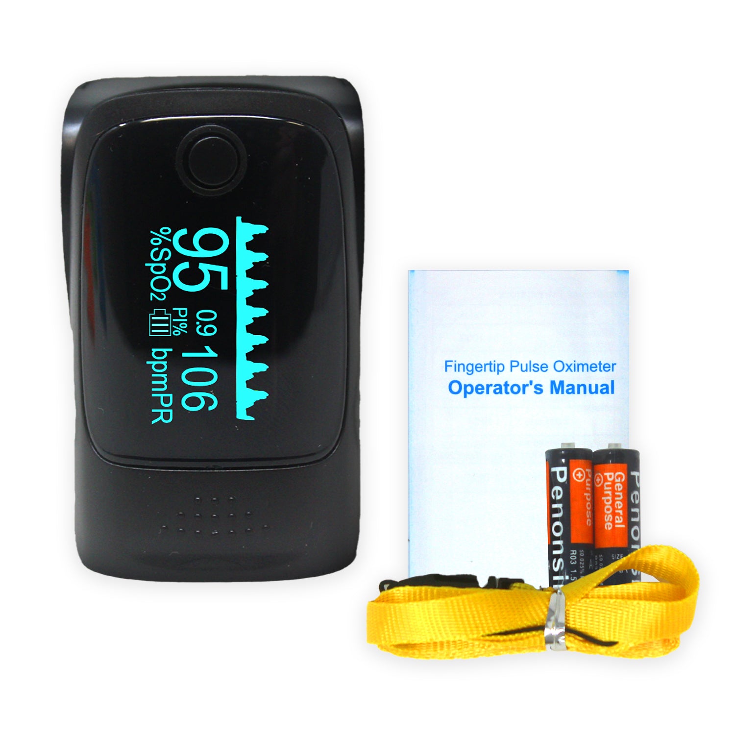 Accurate Fingertip Pulse Oximeter for Blood Oxygen & Heart Rate Monitoring - Portable SpO2 Meter for Home, Travel, and Sports Use