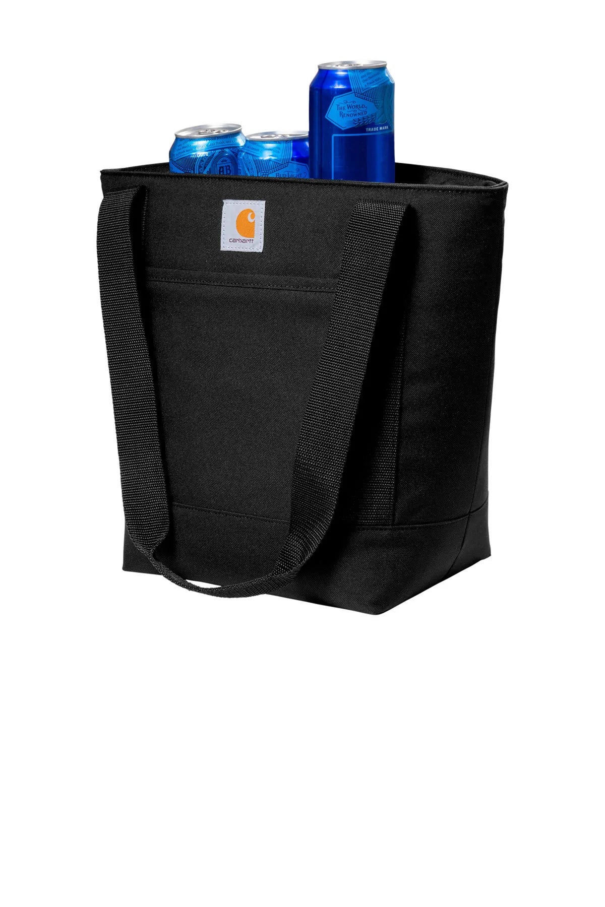 Carhartt 18-Can Insulated Cooler Tote Bag - Customizable Black Lunch Bag for Work, Picnics & Outdoor Adventures