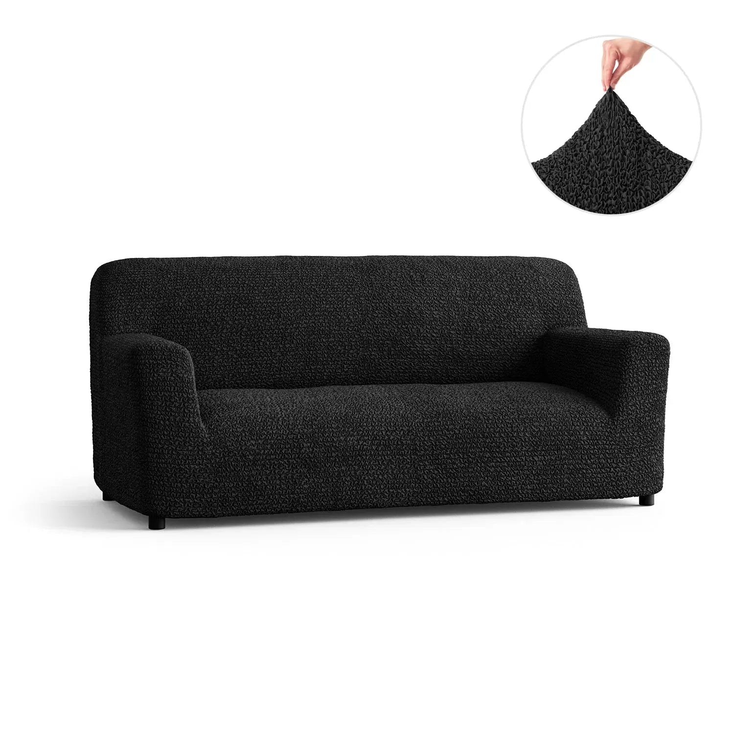 3 Seater Sofa Slipcover - Microfiber Fabric Stretch Couch Cover for Living Room, Home Decor & Furniture Protection