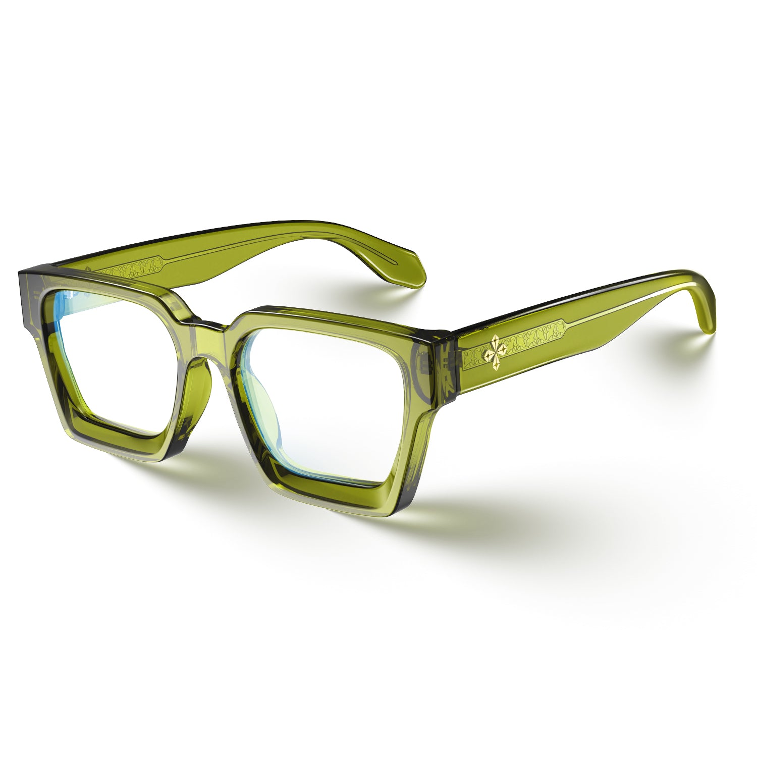 Stylish River Geometric Eyeglasses for Men & Women - Trendy Square Frame Glasses for Reading & Fashion - Perfect for Office, Driving, and Daily Wear