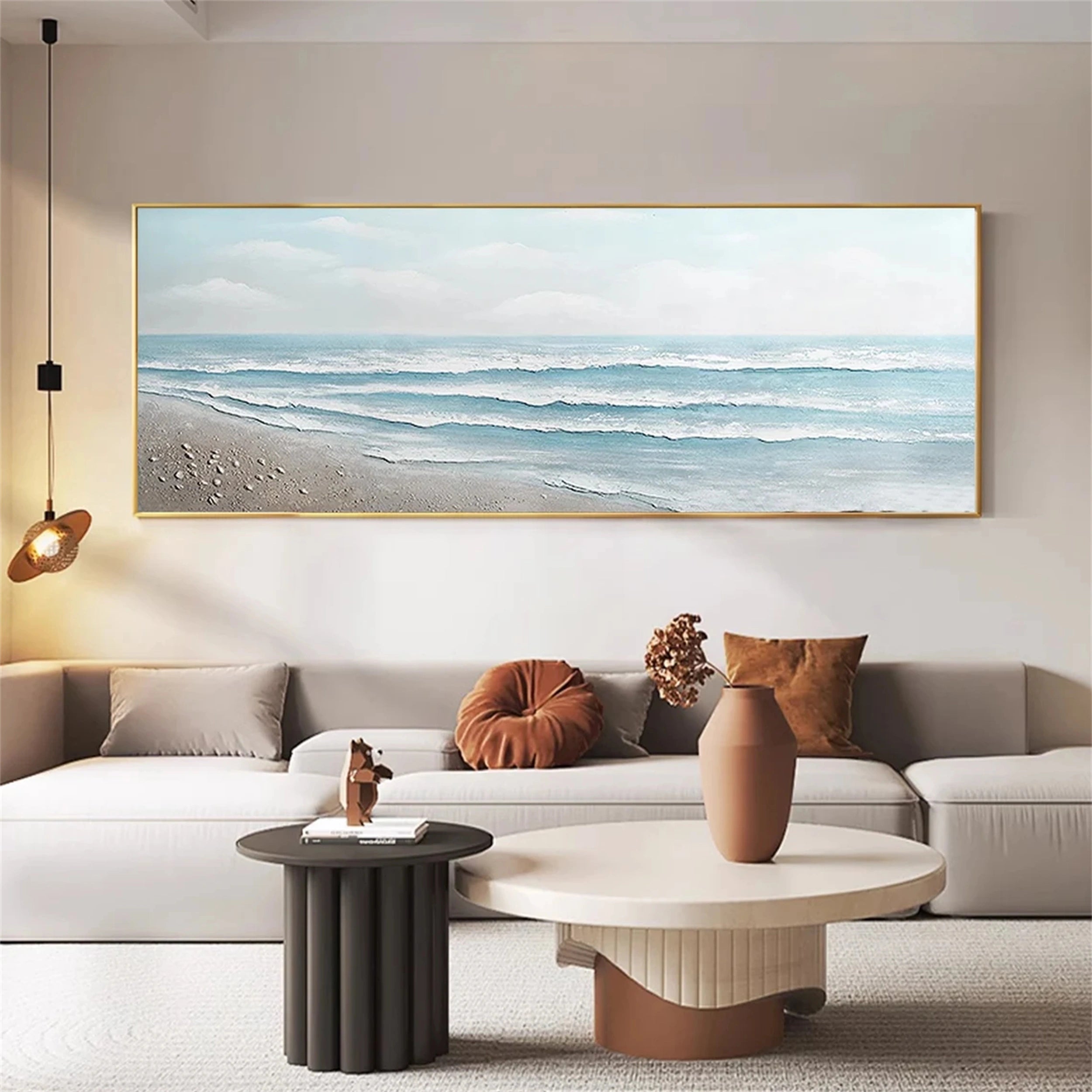 Ocean and Sky Painting #OS 083 - Stunning Seascape Wall Art for Home & Office Decor - Perfect for Living Room, Bedroom or Beach House