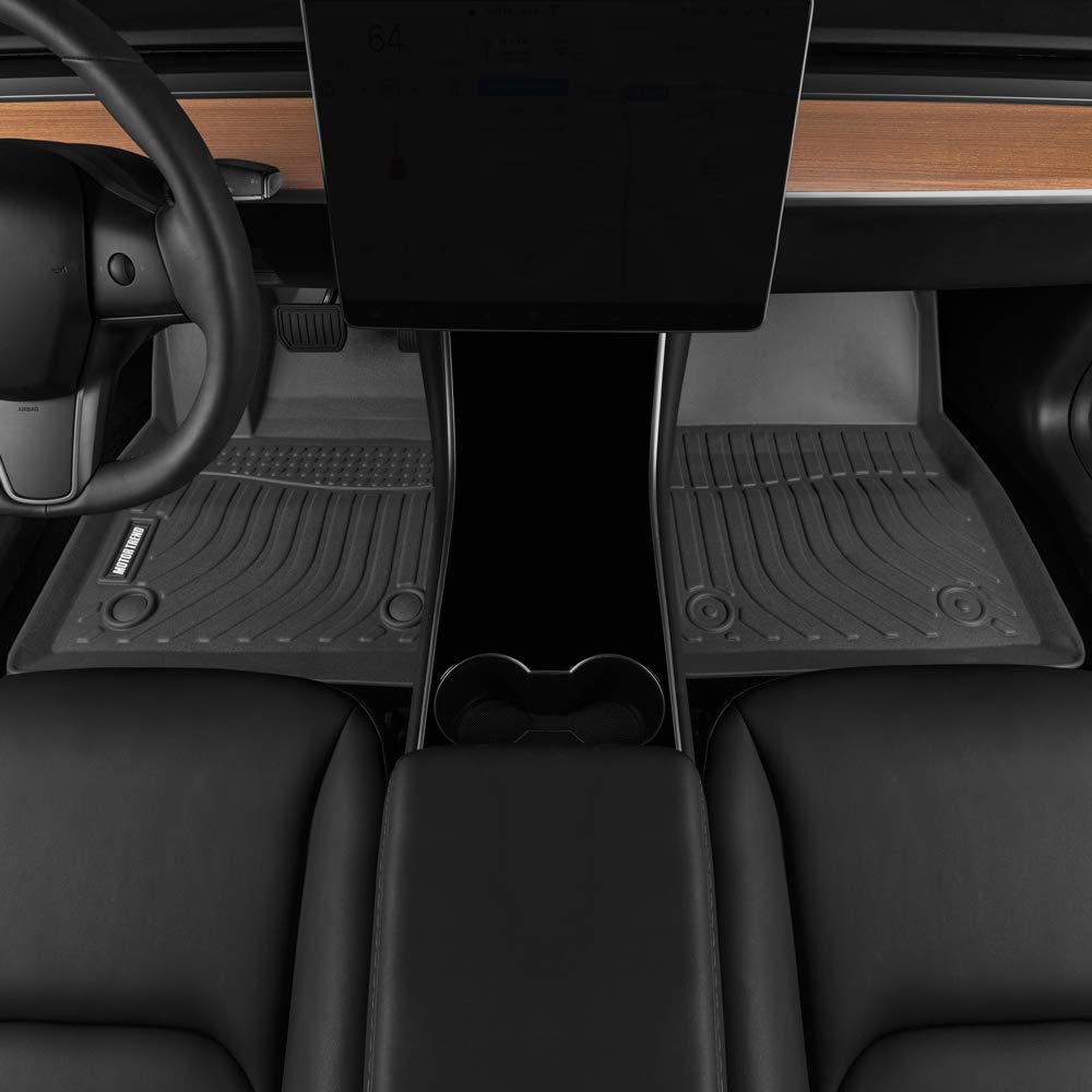 Premium 3D Contour Fit All-Weather Floor Mats for 2017-2024 Tesla Model 3 - Front & Rear Custom Liners | Odorless, Heavy Duty Protection | Perfect for Daily Commute, Road Trips & Extreme Weather Conditions