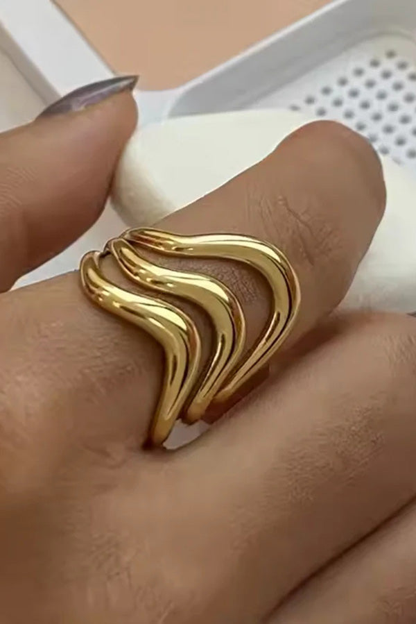 Trendy Adjustable Open Ring for Women - Unique Irregular Design - Perfect for Stacking, Layering & Everyday Wear